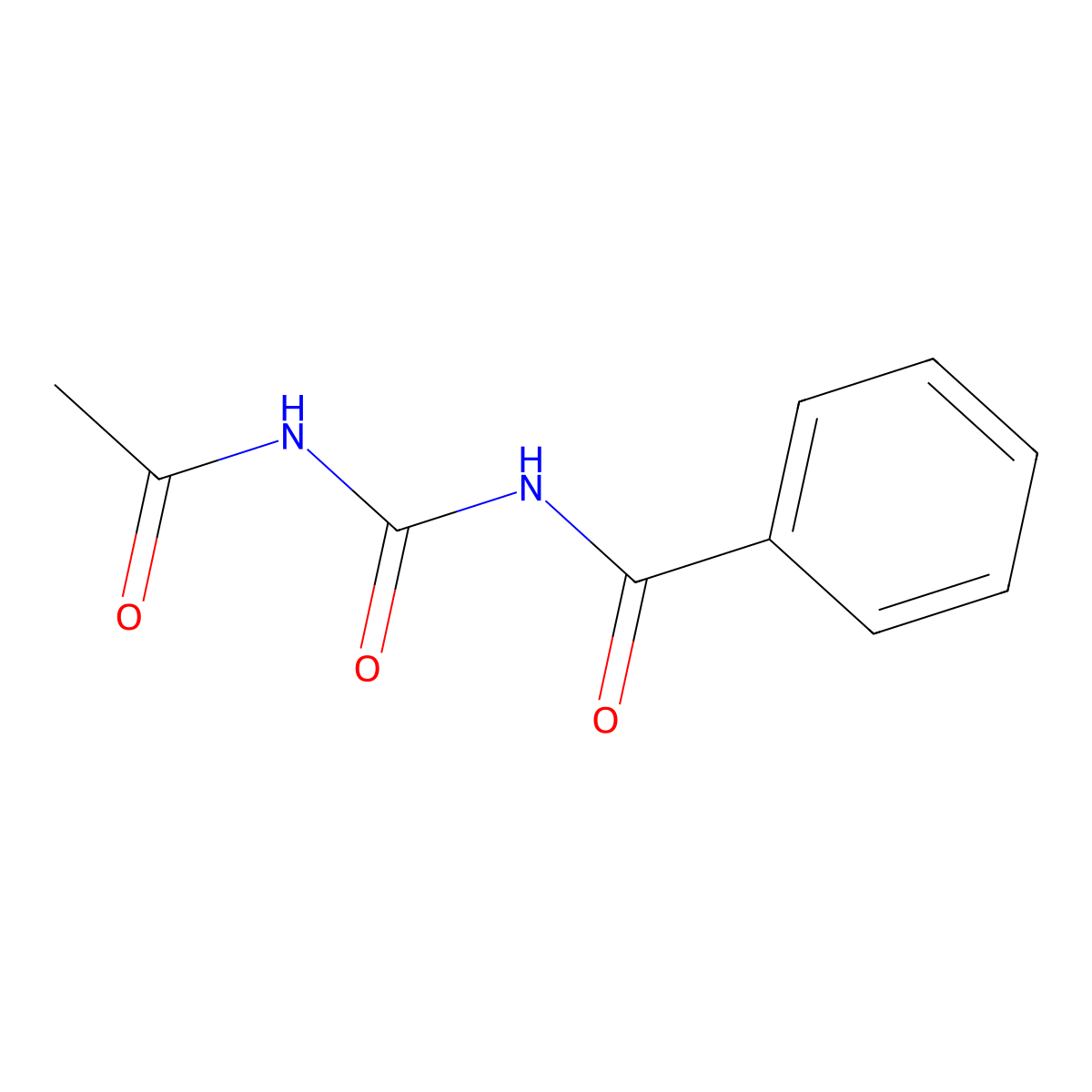 N-(Acetylcarbamoyl)benzamide molecular structure, CAS 23586-85-8