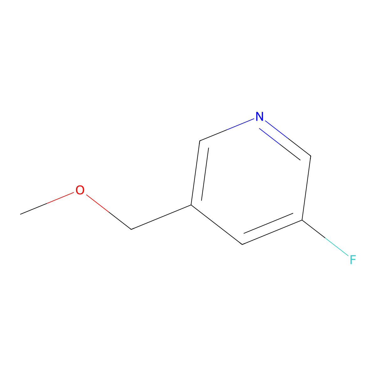 3-Fluoro-5-(methoxymethyl)pyridine molecular structure, CAS 23586-93-8