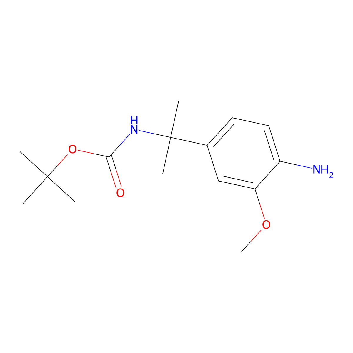 tert-butylN-[2-(4-amino-3-methoxyphenyl)propan-2-yl]carbamate molecular structure, CAS 2358636-79-8