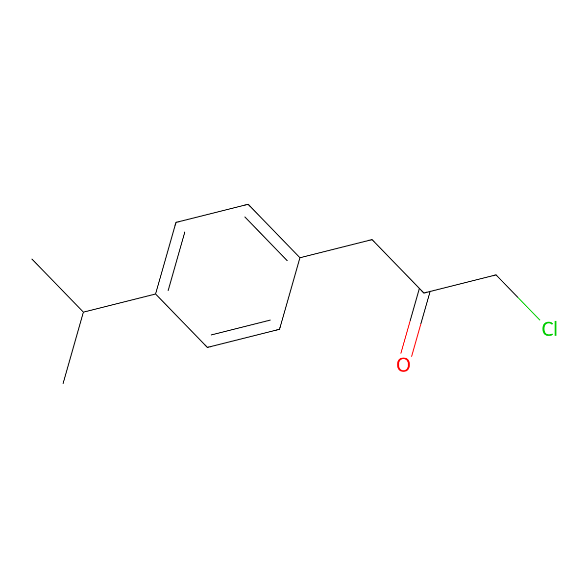 1-Chloro-3-(4-(propan-2-yl)phenyl)propan-2-one molecular structure, CAS 2358640-18-1