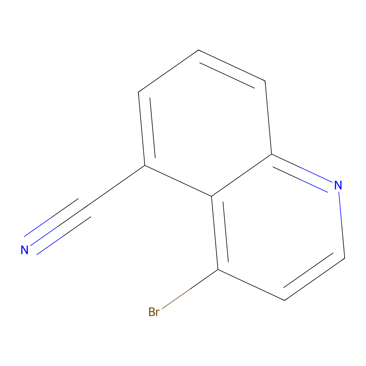 4-Bromoquinoline-5-carbonitrile molecular structure, CAS 2358695-68-6