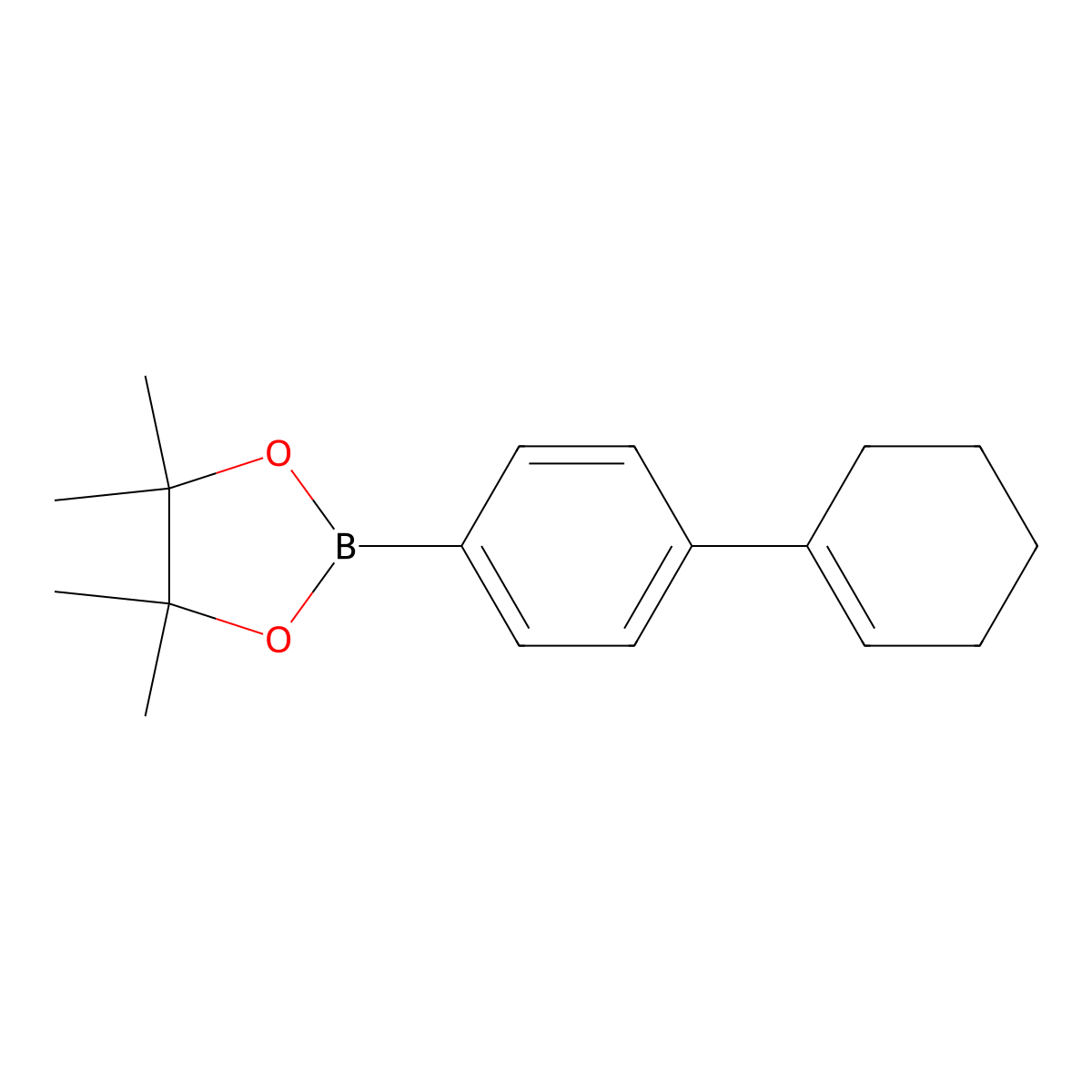 2-[4-(1-Cyclohexen-1-yl)phenyl]-4,4,5,5-tetramethyl-1,3,2-dioxaborolane molecular structure, CAS 2358720-36-0
