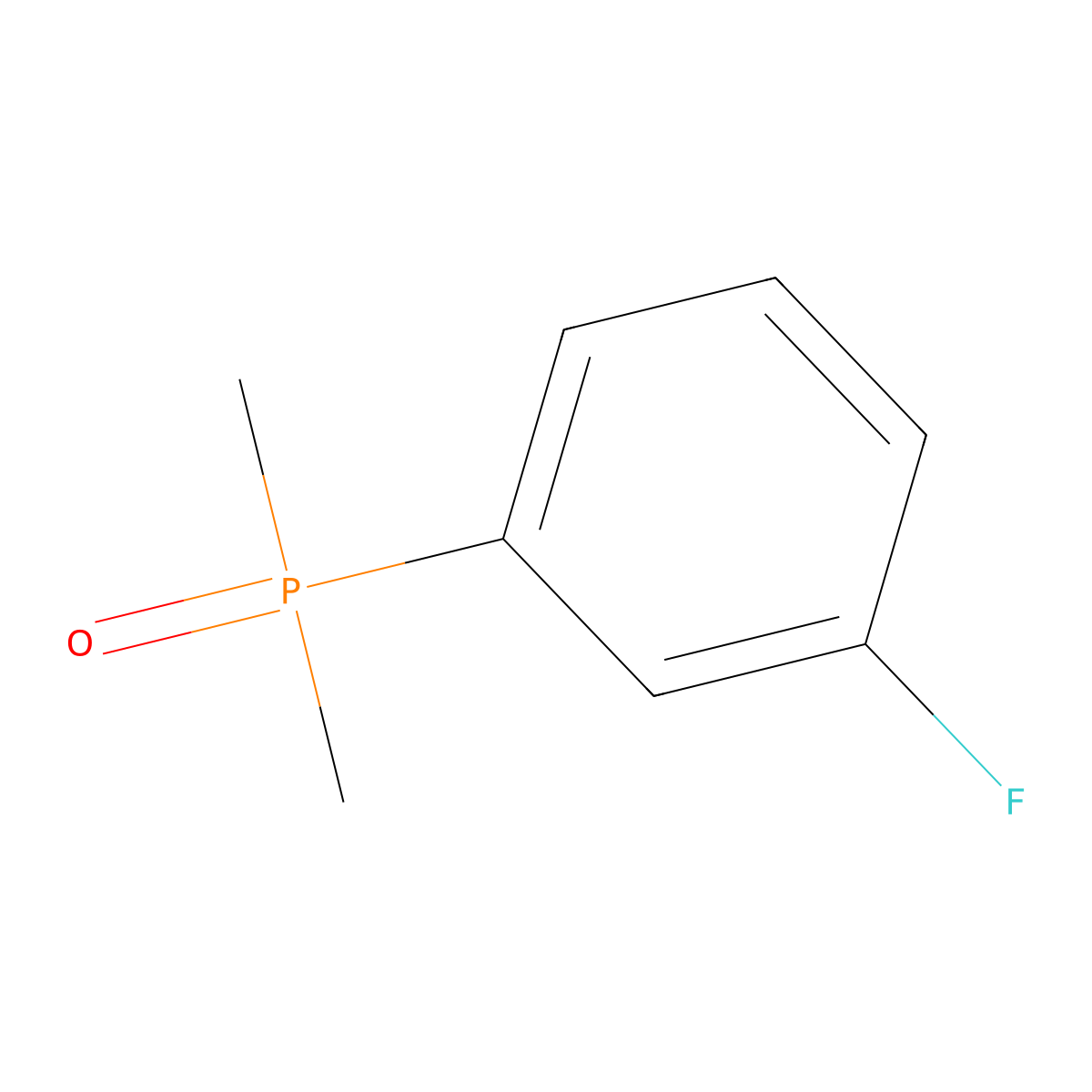 (3-Fluorophenyl)dimethylphosphine oxide molecular structure, CAS 23588-14-9