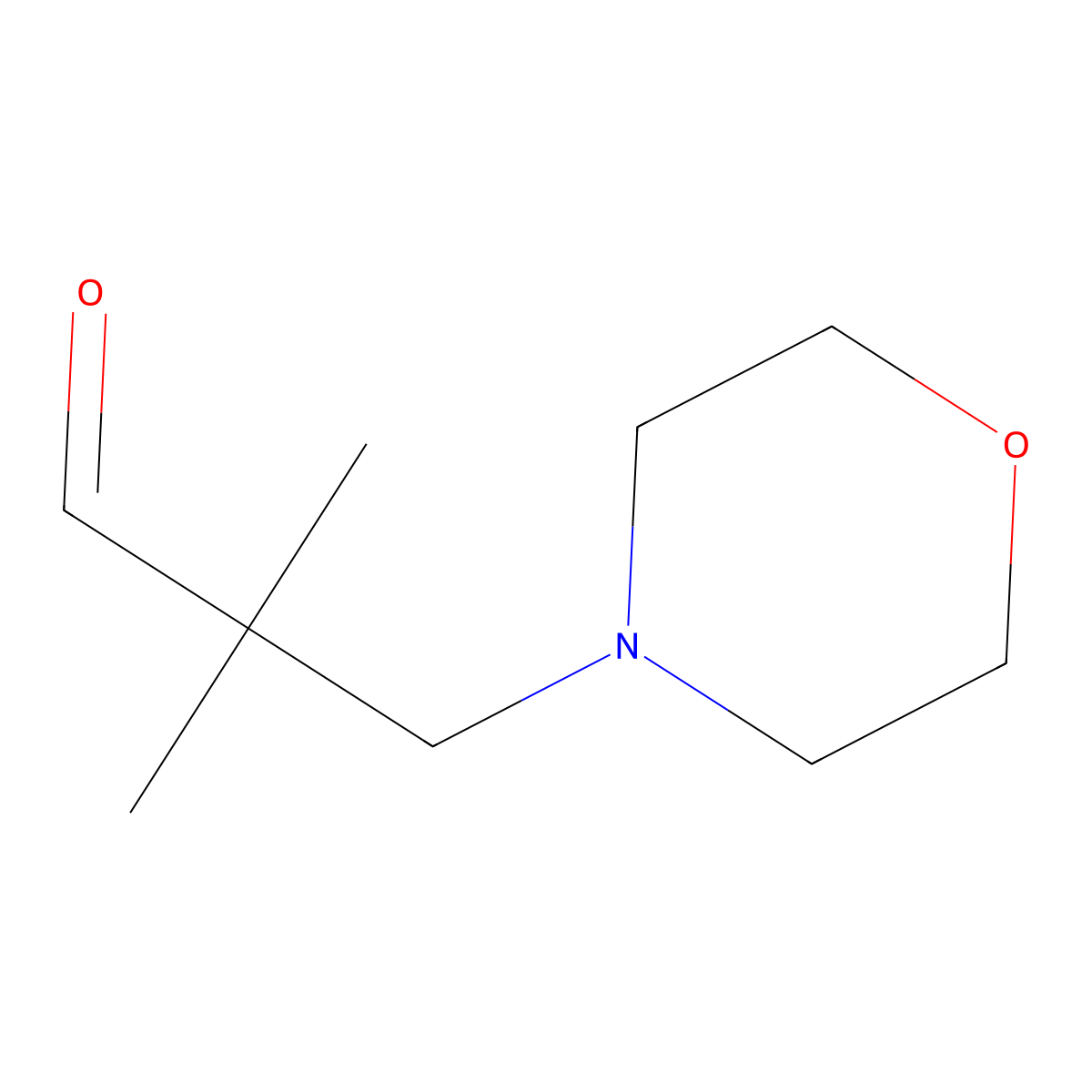 2,2-Dimethyl-3-(morpholin-4-yl)propanal molecular structure, CAS 23588-51-4