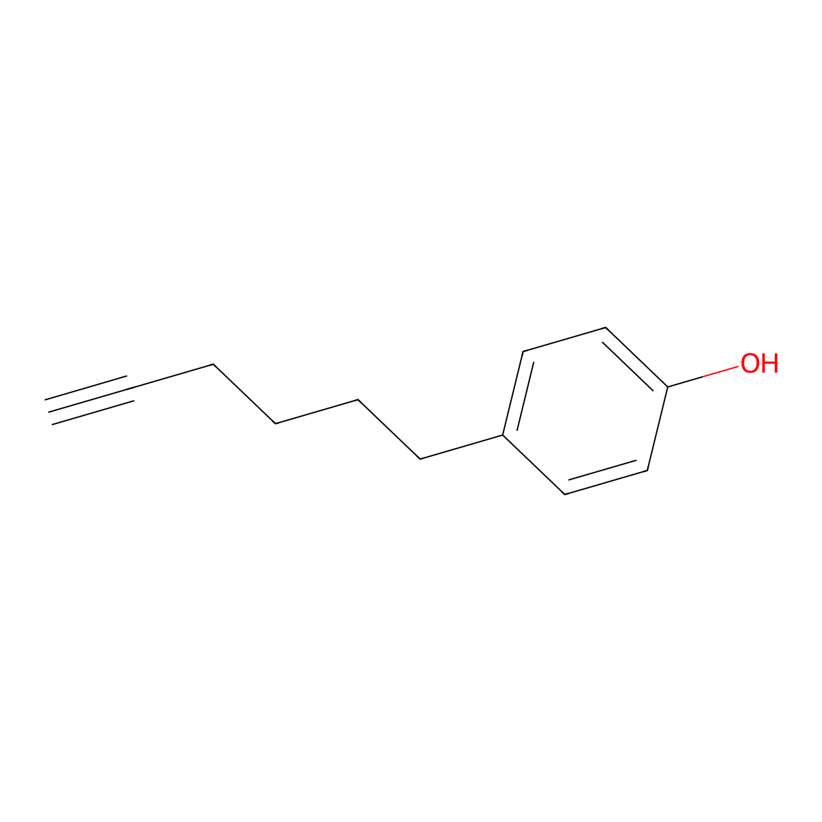 4-(Hex-5-yn-1-yl)phenol molecular structure, CAS 2358810-05-4
