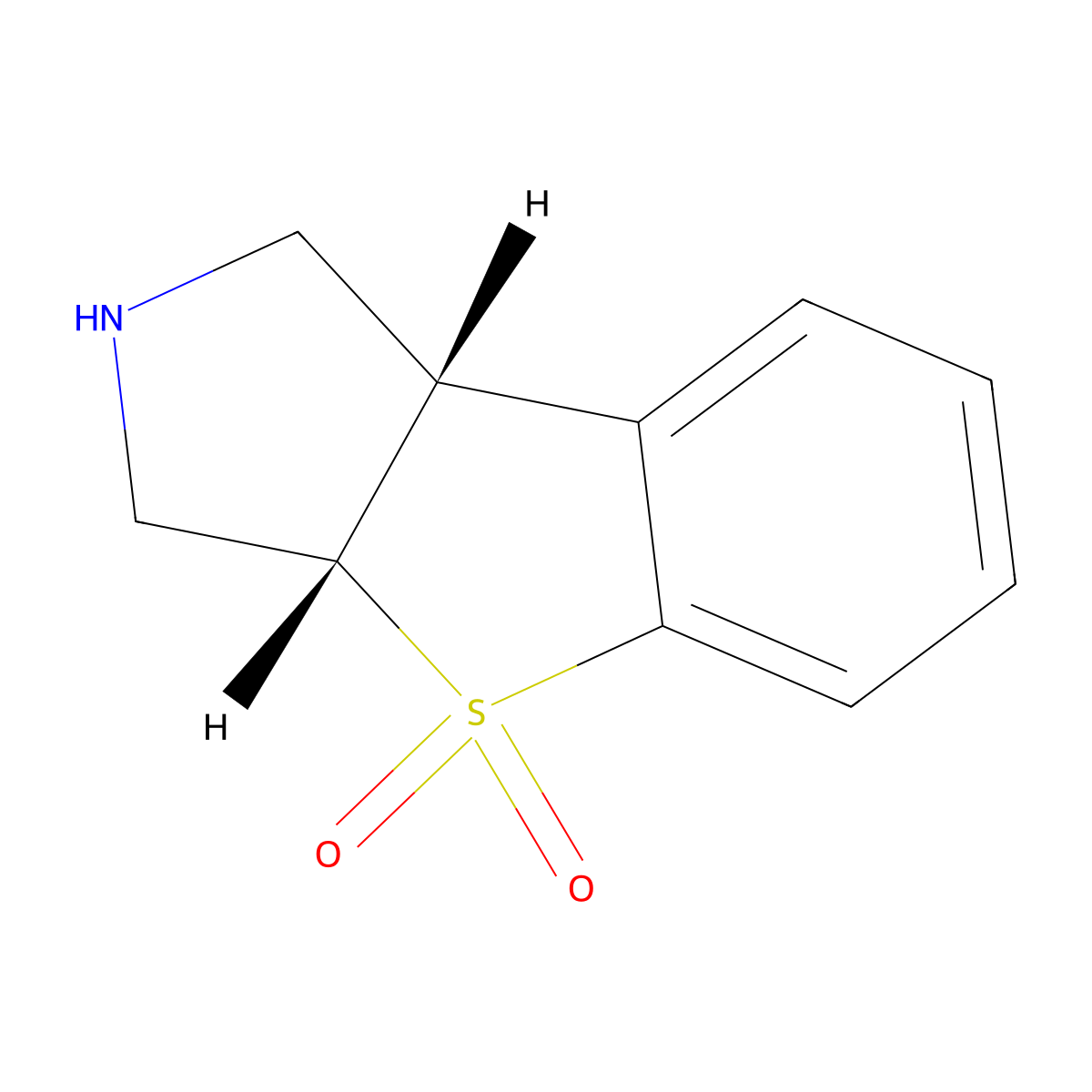 rac-(2R,6R)-7lambda6-thia-4-azatricyclo[6.4.0.0,2,6]dodeca-1(12),8,10-triene-7,7-dione, cis molecular structure, CAS 2358851-95-1