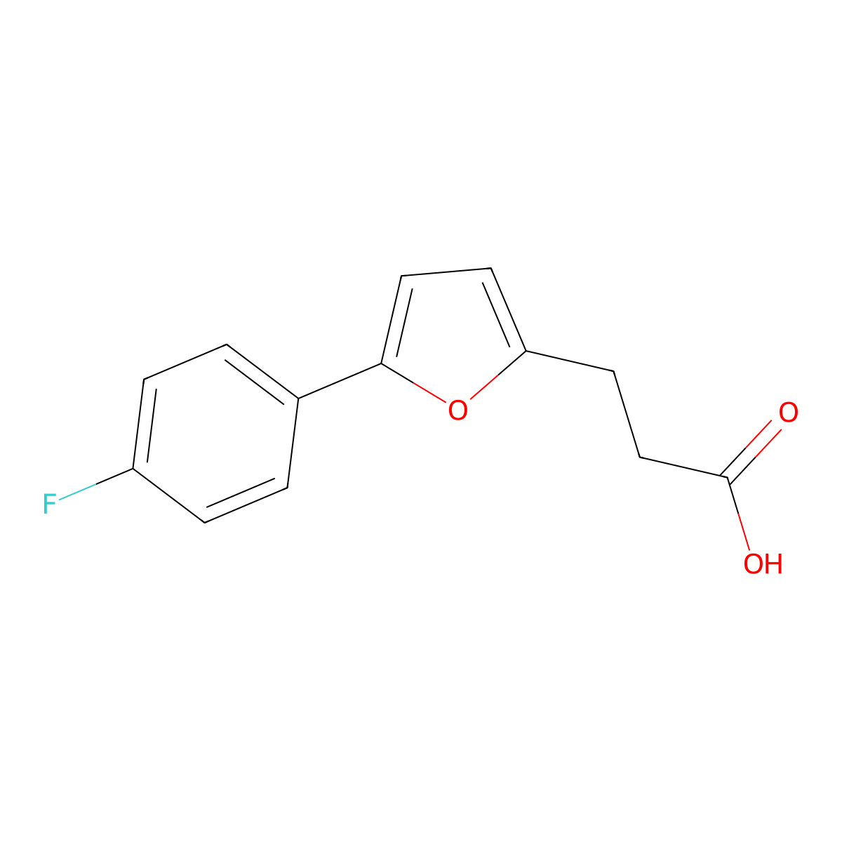 3-[5-(4-Fluoro-phenyl)-furan-2-yl]-propionic acid molecular structure, CAS 23589-03-9