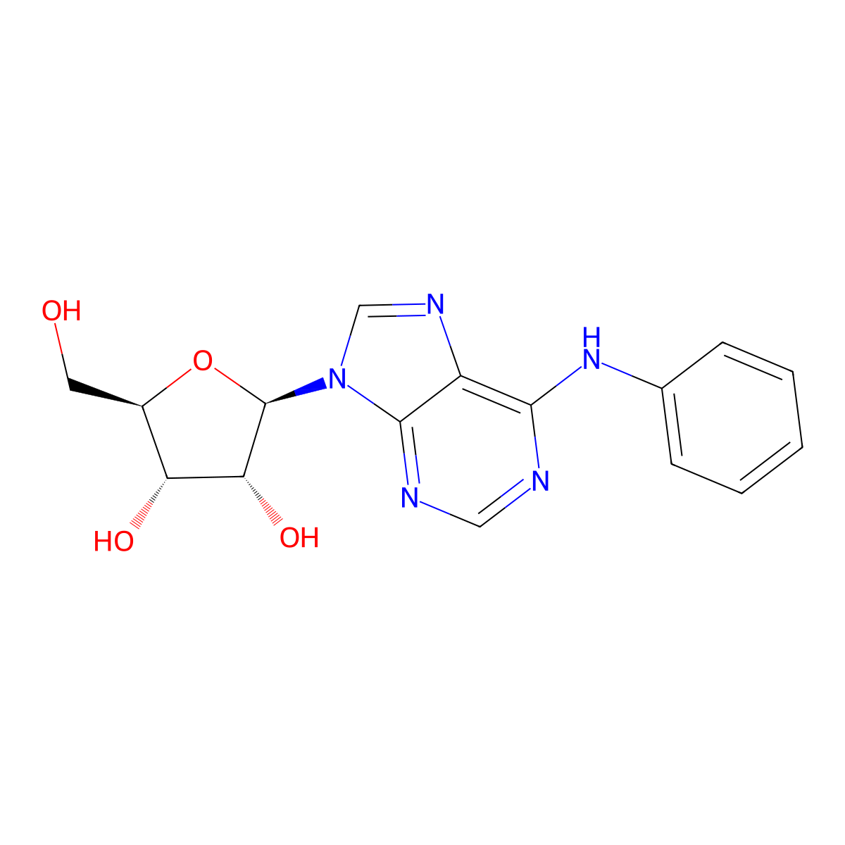 N(6)-Phenyladenosine molecular structure, CAS 23589-16-4