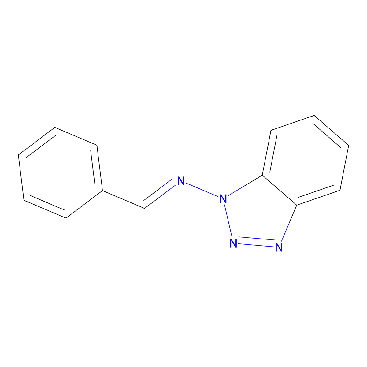 1-Benzylideneaminobenzotriazole molecular structure, CAS 23589-43-7