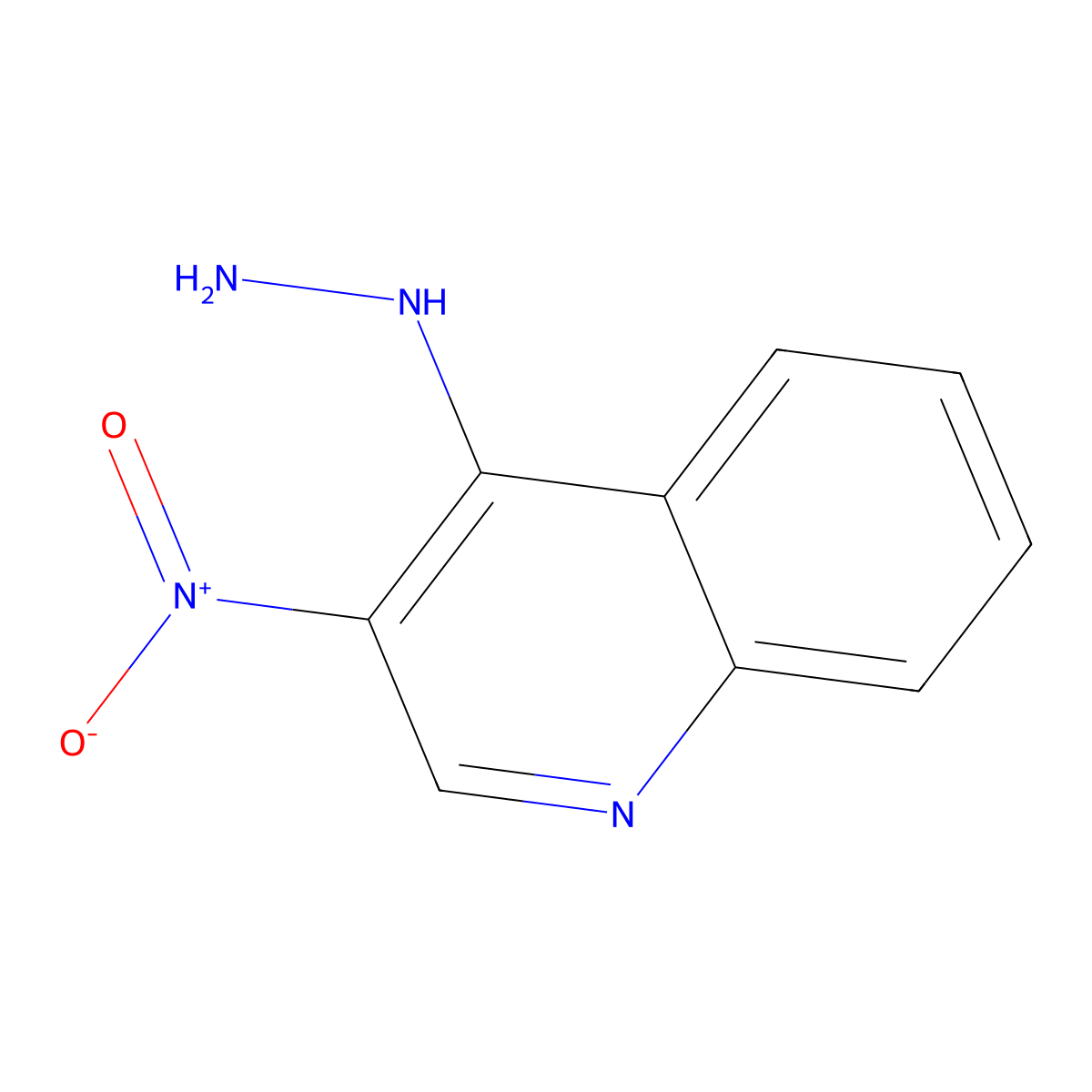 4-Hydrazinyl-3-nitroquinoline molecular structure, CAS 23589-54-0