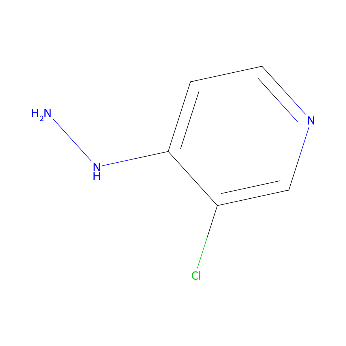 3-Chloro-4-hydrazinylpyridine molecular structure, CAS 23589-59-5