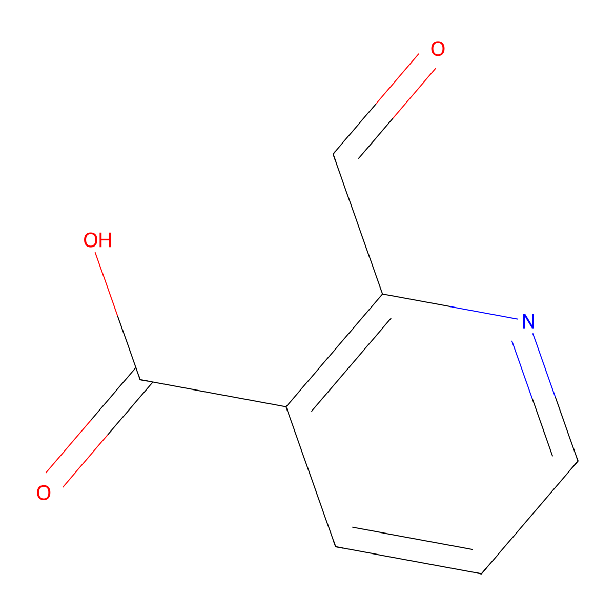 2-Formylpyridine-3-carboxylic acid molecular structure, CAS 23590-67-2