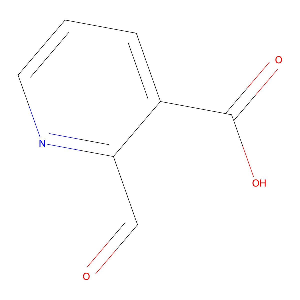 2-Formylpyridine-3-carboxylic acid molecular structure, CAS 23590-67-2