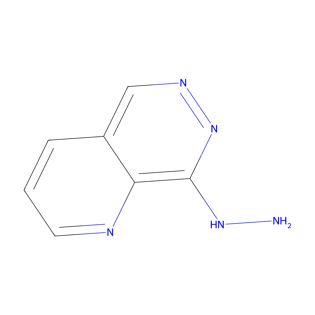 Pyrido(2,3-d)pyridazin-8(7H)-one hydrazone molecular structure, CAS 23590-73-0