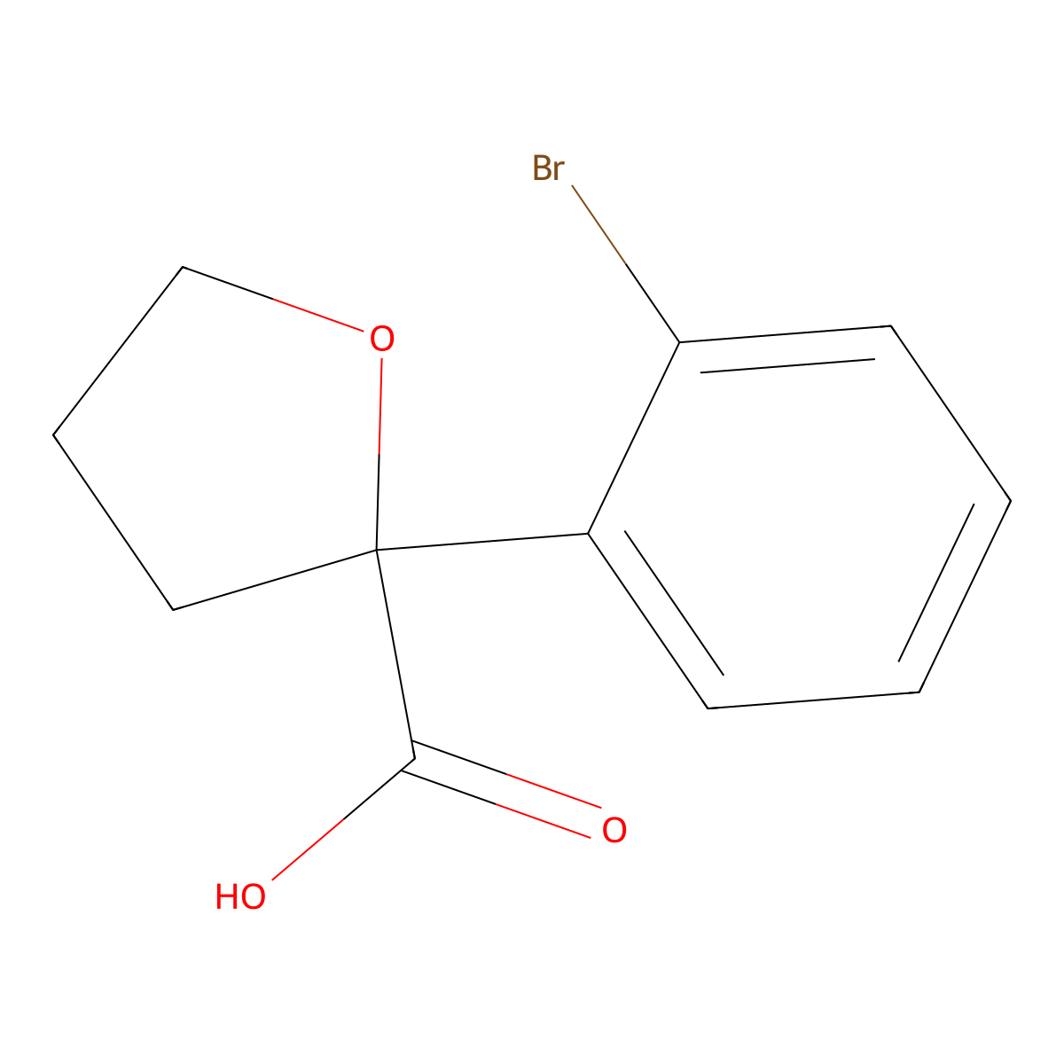 2-(2-Bromophenyl)oxolane-2-carboxylicacid molecular structure, CAS 2359031-04-0
