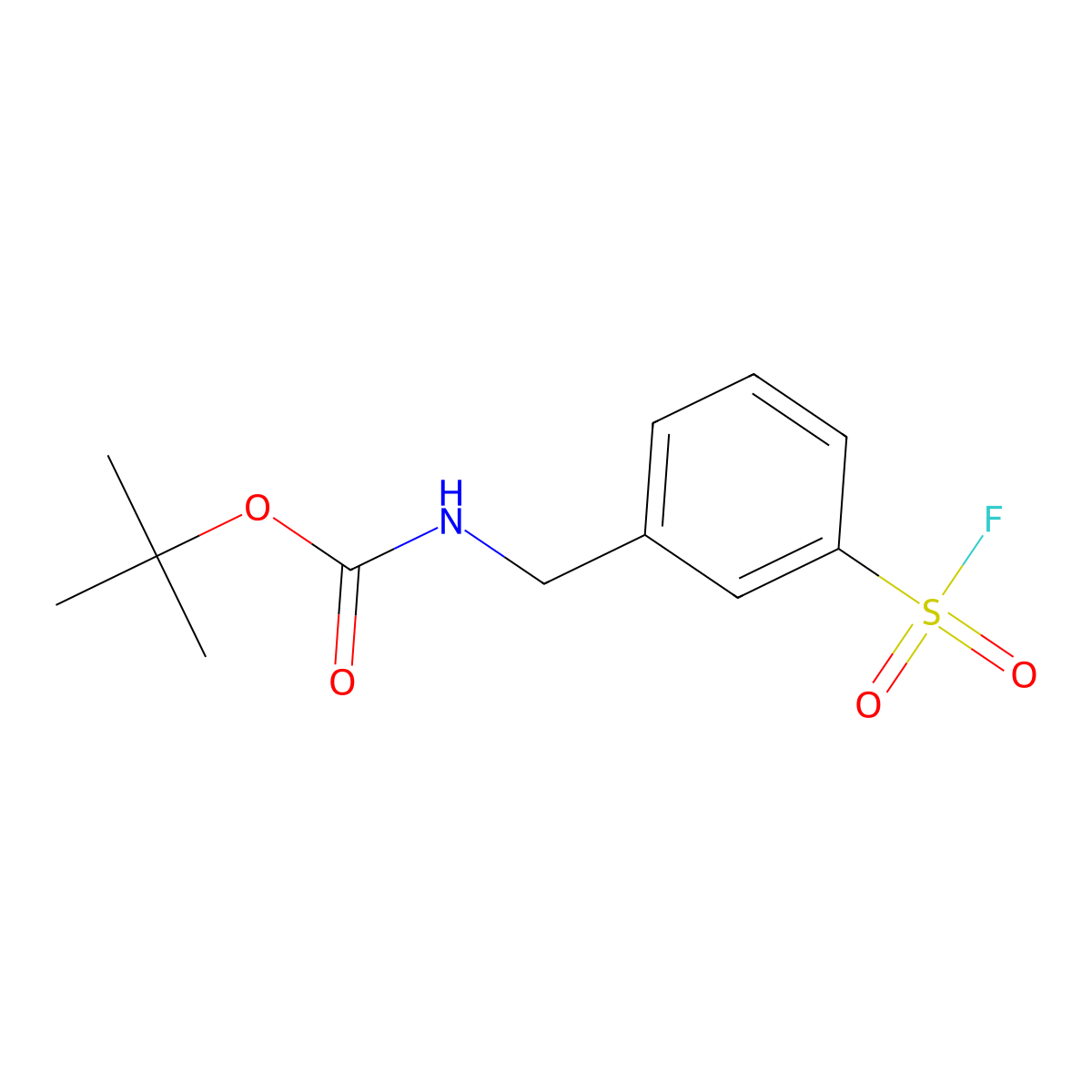 tert-butyl N-{[3-(fluorosulfonyl)phenyl]methyl}carbamate molecular structure, CAS 2359096-50-5