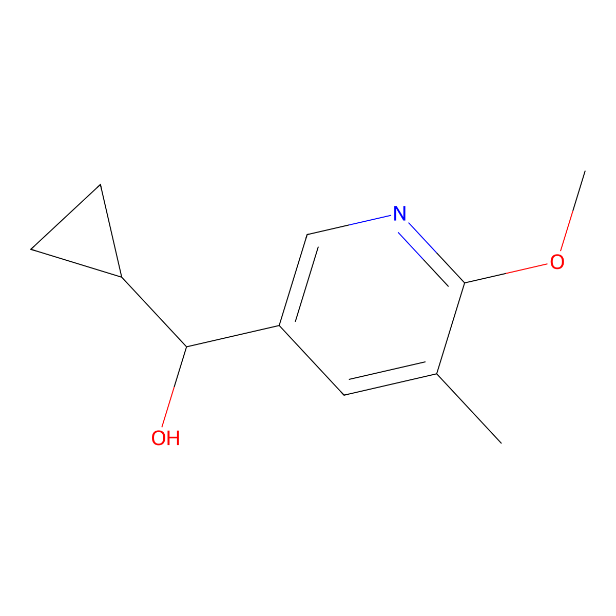 alpha-Cyclopropyl-6-methoxy-5-methyl-3-pyridinemethanol molecular structure, CAS 2359116-01-9