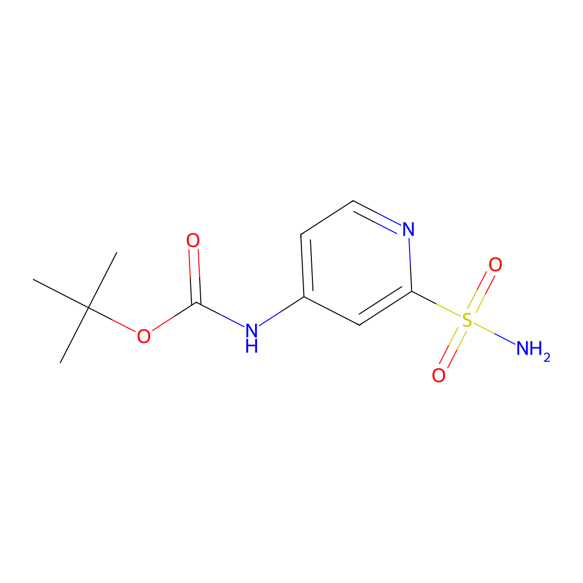 tert-butyl N-(2-sulfamoylpyridin-4-yl)carbamate molecular structure, CAS 2359148-12-0