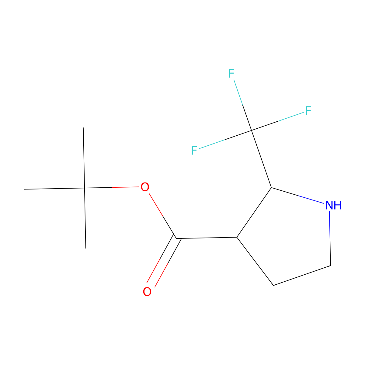 Tert-butyl 2-(trifluoromethyl)pyrrolidine-3-carboxylate molecular structure, CAS 2359193-89-6