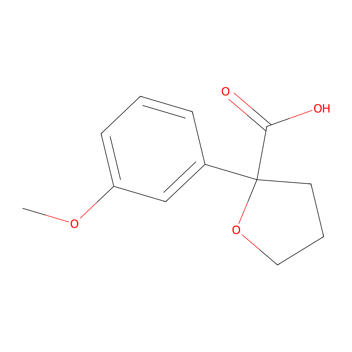 2-(3-Methoxyphenyl)oxolane-2-carboxylic acid molecular structure, CAS 2359198-14-2