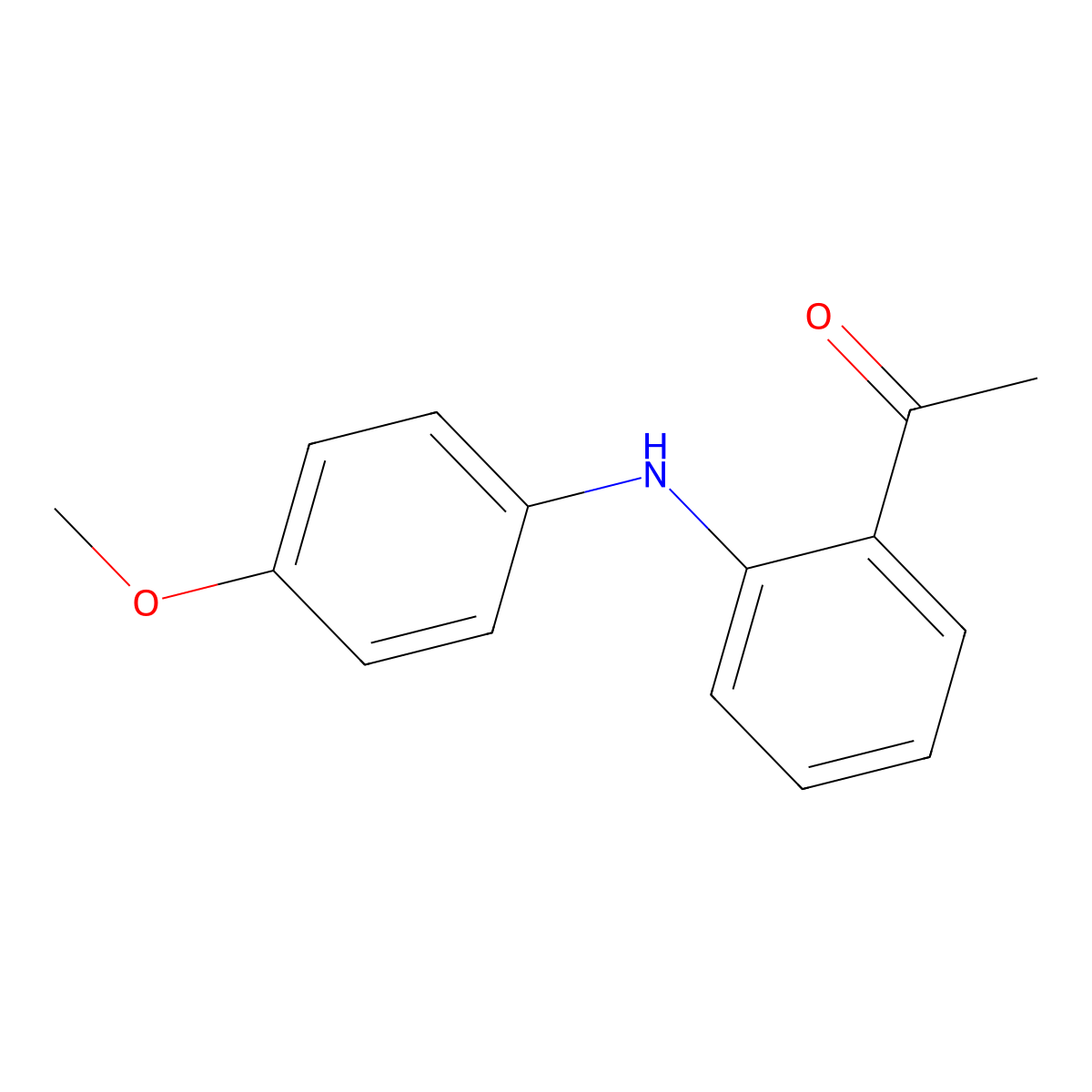 1-[2-[(4-Methoxyphenyl)amino]phenyl]ethanone molecular structure, CAS 23592-51-0