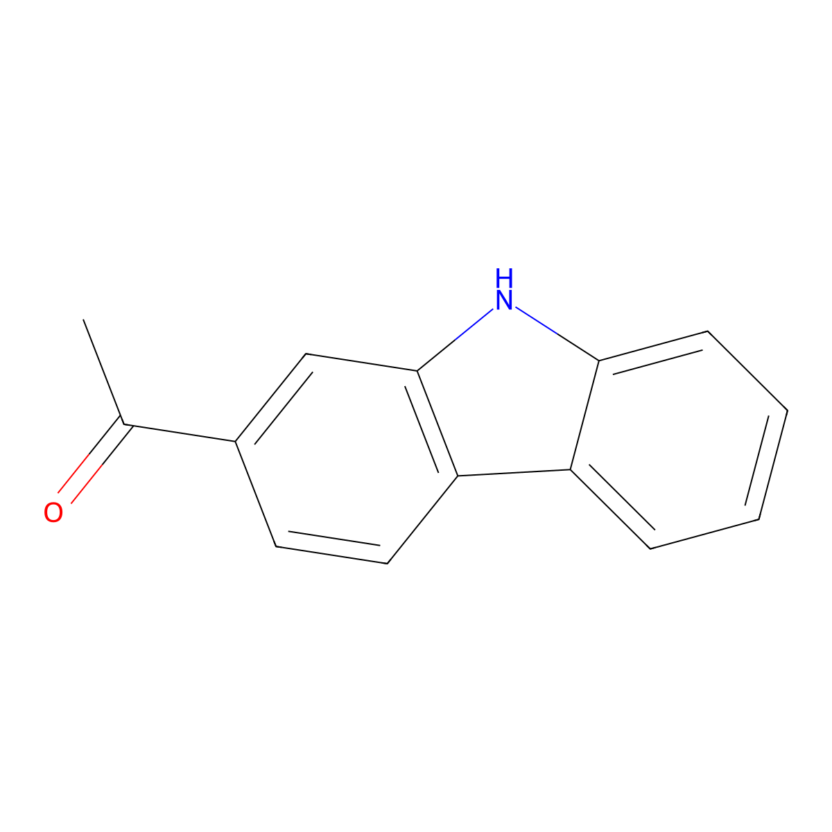 2-Acetylcarbazole molecular structure, CAS 23592-74-7