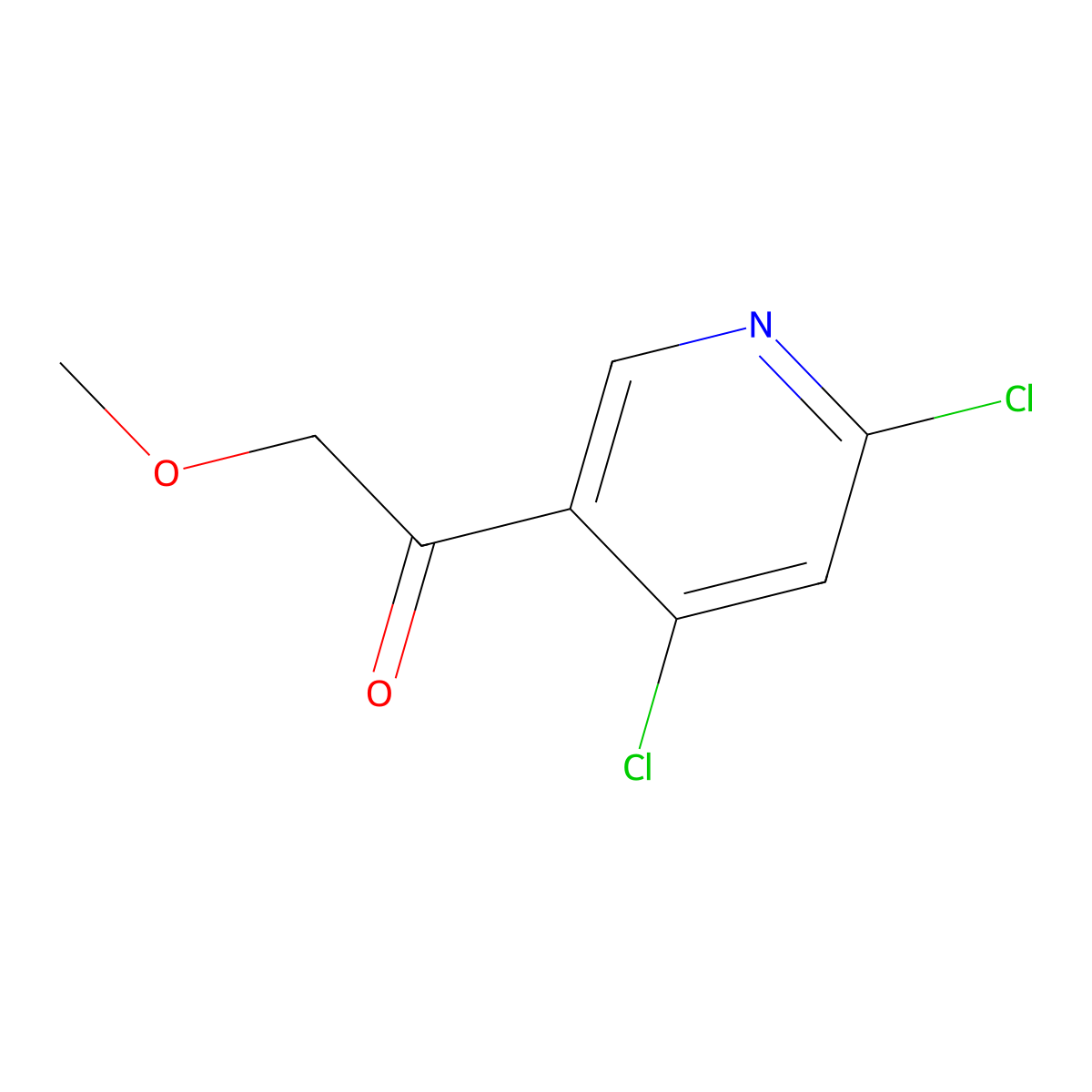 1-(4,6-Dichloro-3-pyridinyl)-2-methoxyethanone molecular structure, CAS 2359206-80-5