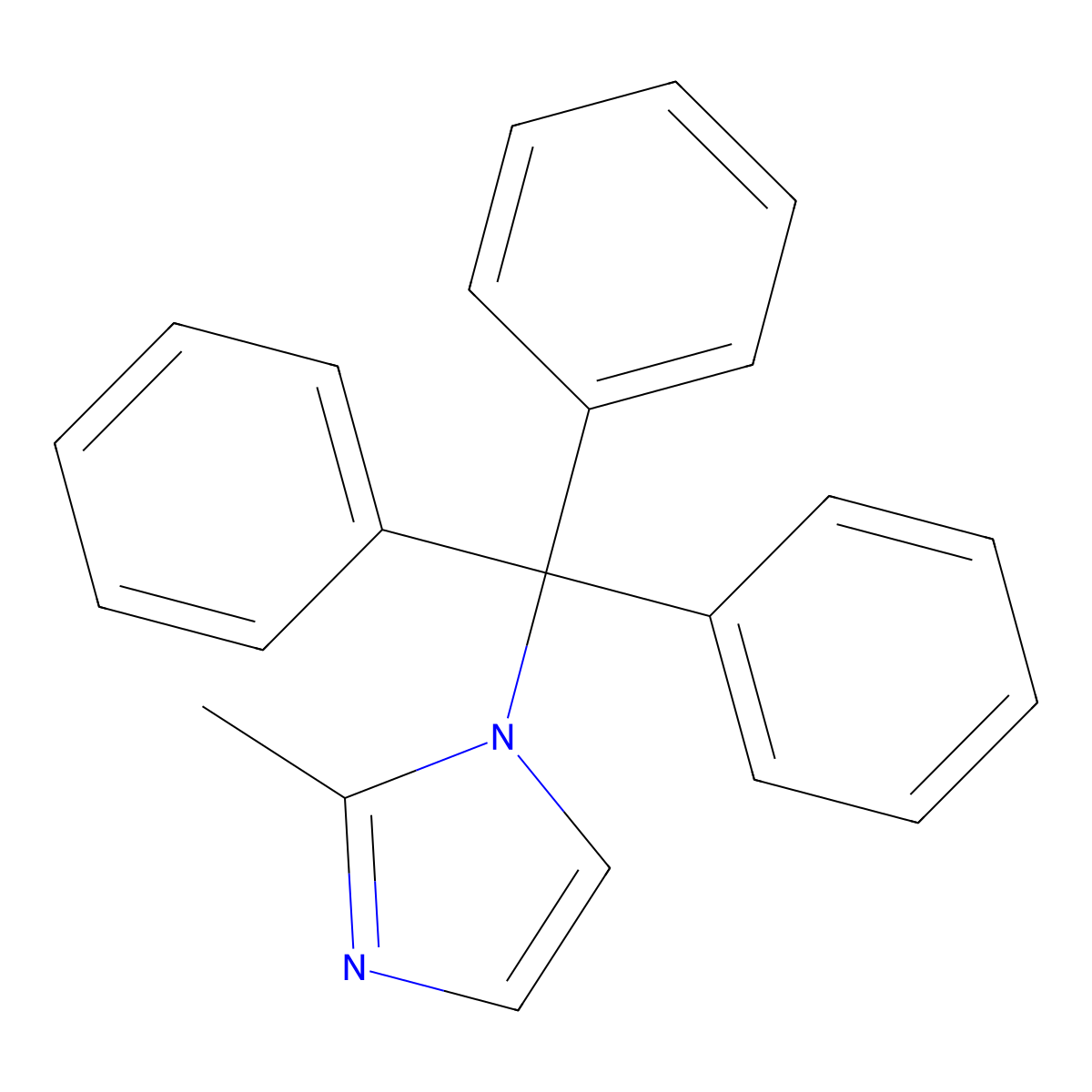 2-Methyl-1-tritylimidazole molecular structure, CAS 23593-68-2