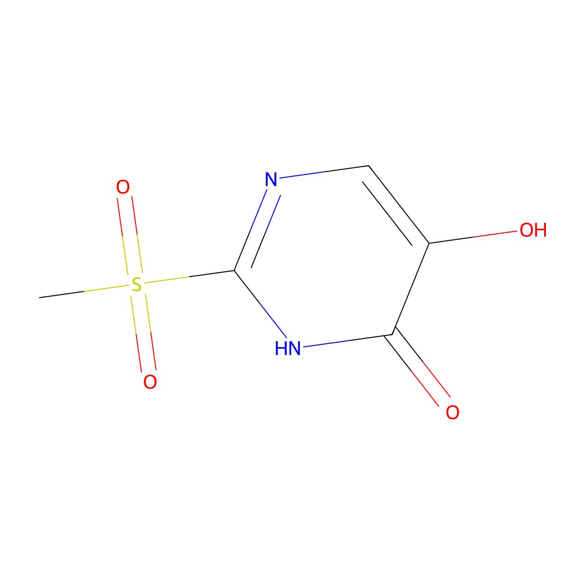 5-Hydroxy-2-methanesulfonyl-3,4-dihydropyrimidin-4-one molecular structure, CAS 2359353-27-6