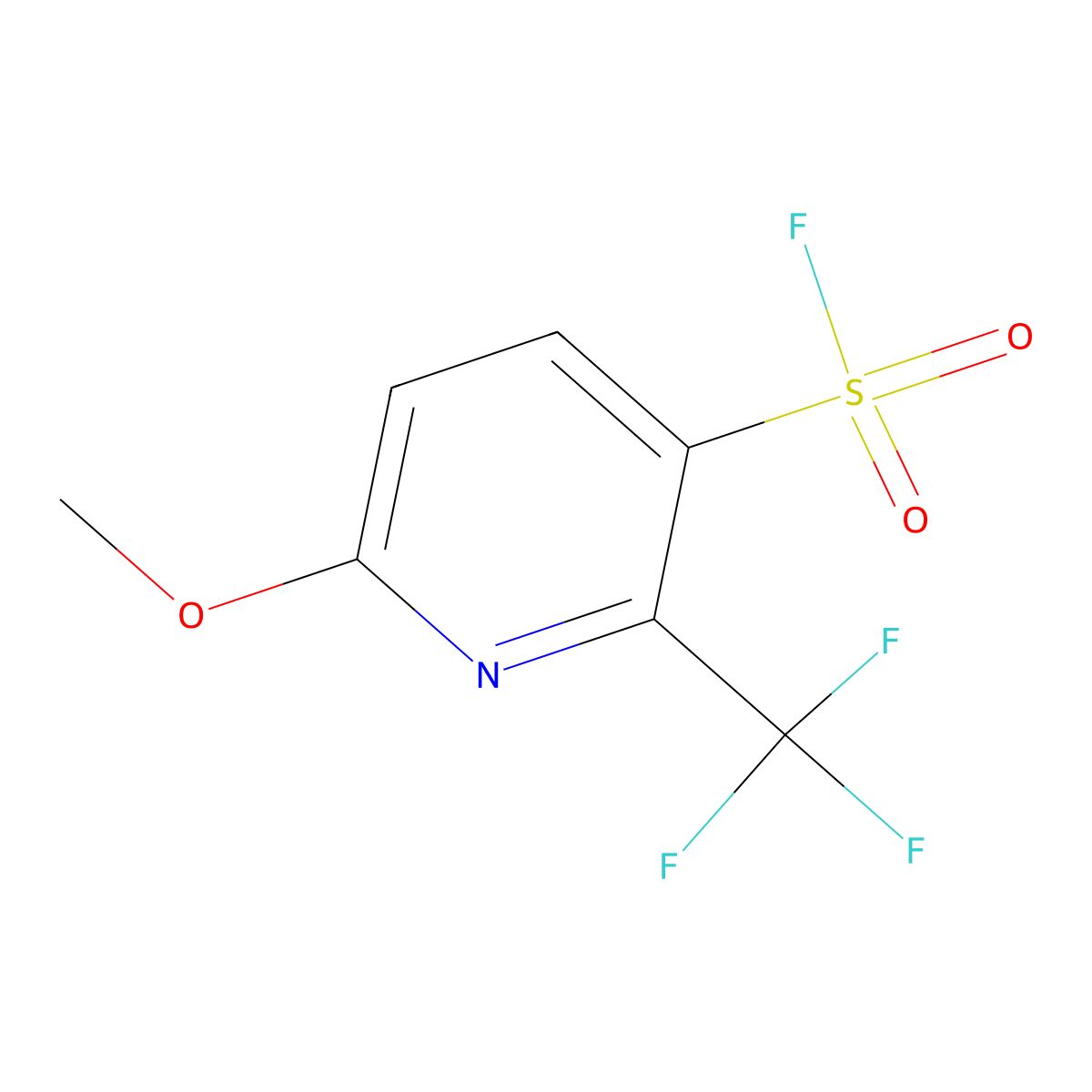 6-Methoxy-2-(trifluoromethyl)pyridine-3-sulfonyl fluoride molecular structure, CAS 2359412-59-0