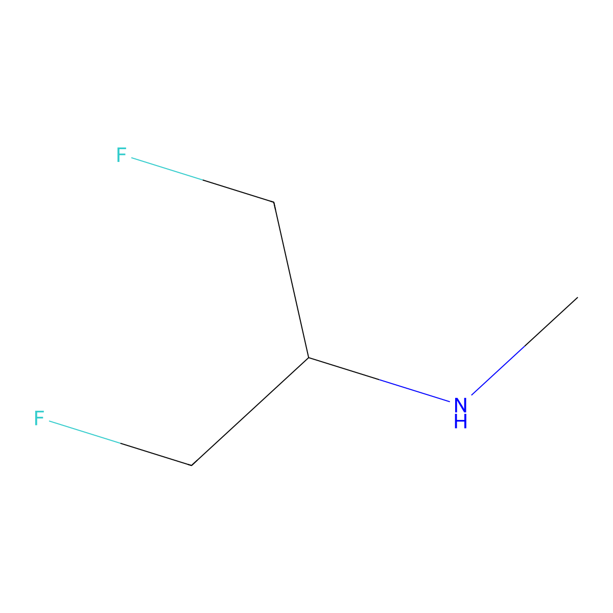 (1,3-Difluoropropan-2-yl)(methyl)amine molecular structure, CAS 2359590-78-4
