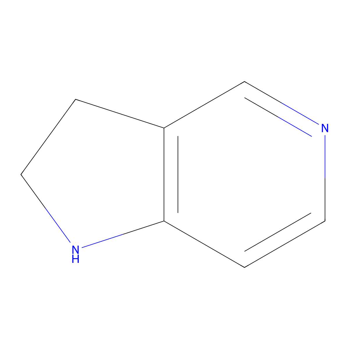 1H,2H,3H-pyrrolo(3,2-c)pyridine molecular structure, CAS 23596-28-3