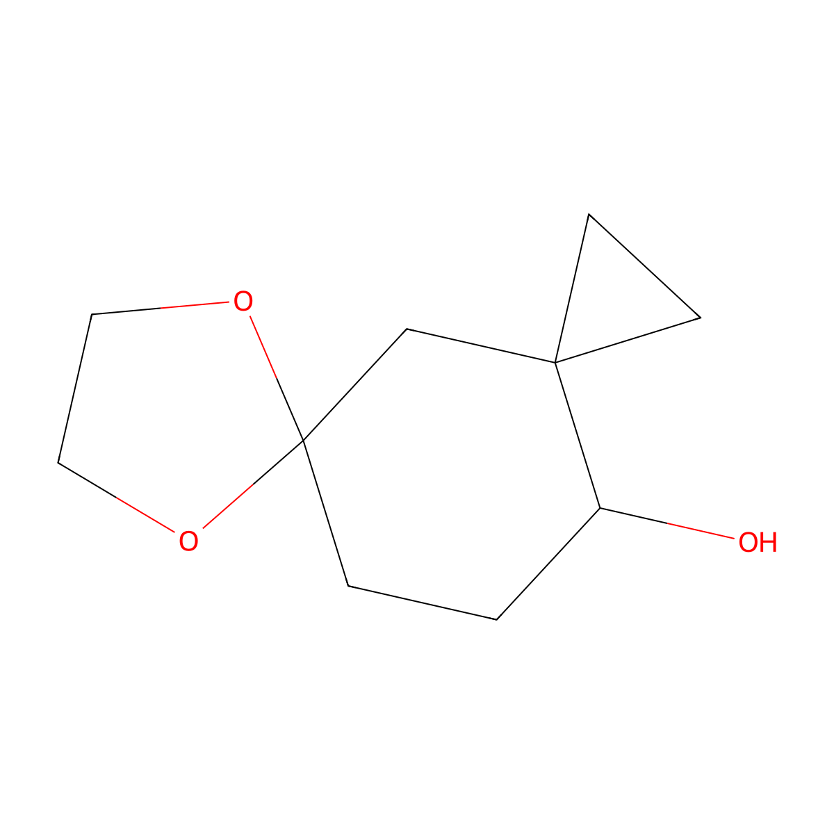 6,9-Dioxadispiro[2.1.4.3(3)]dodecan-12-ol molecular structure, CAS 2359626-87-0