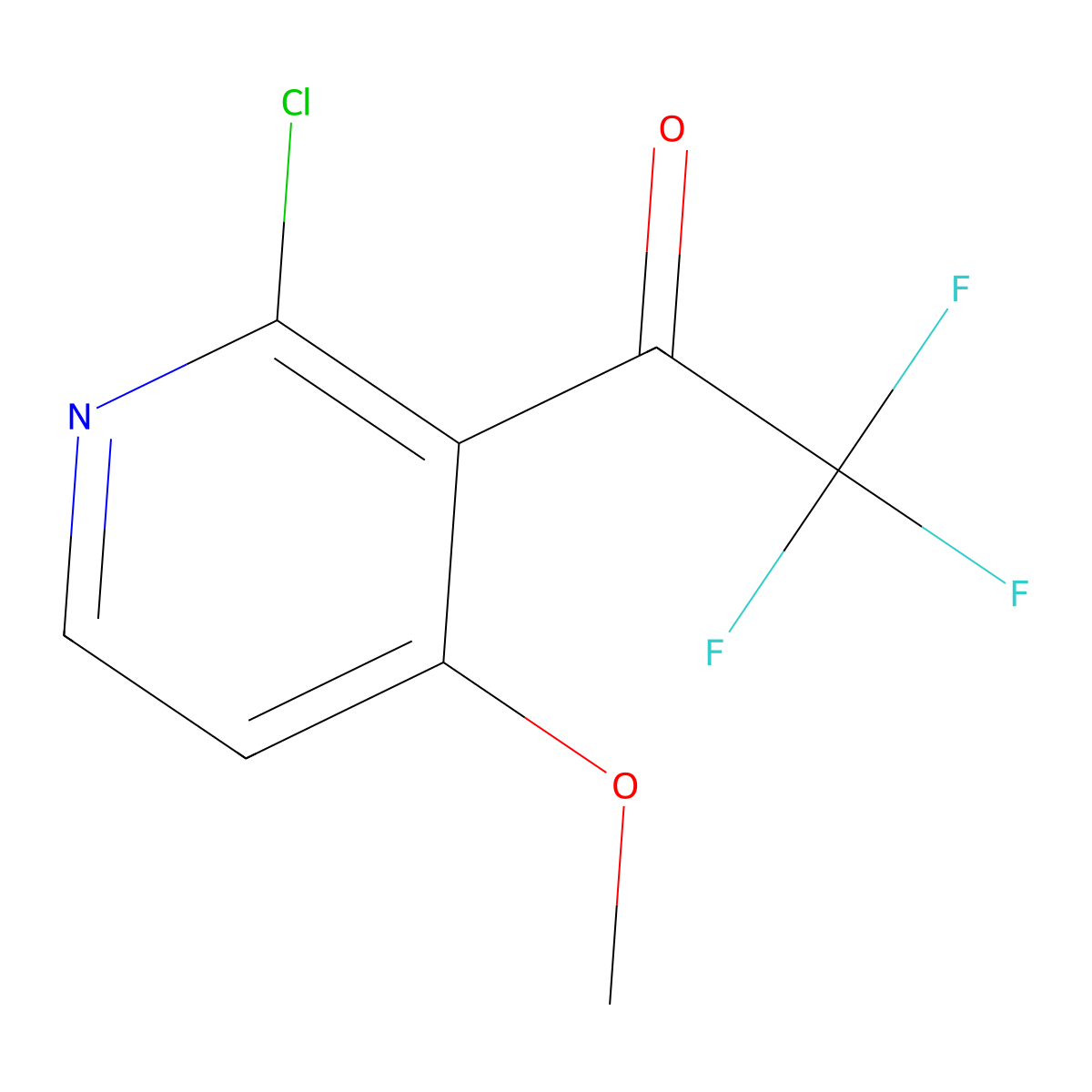 1-(2-Chloro-4-methoxypyridin-3-yl)-2,2,2-trifluoroethanone molecular structure, CAS 2359648-22-7