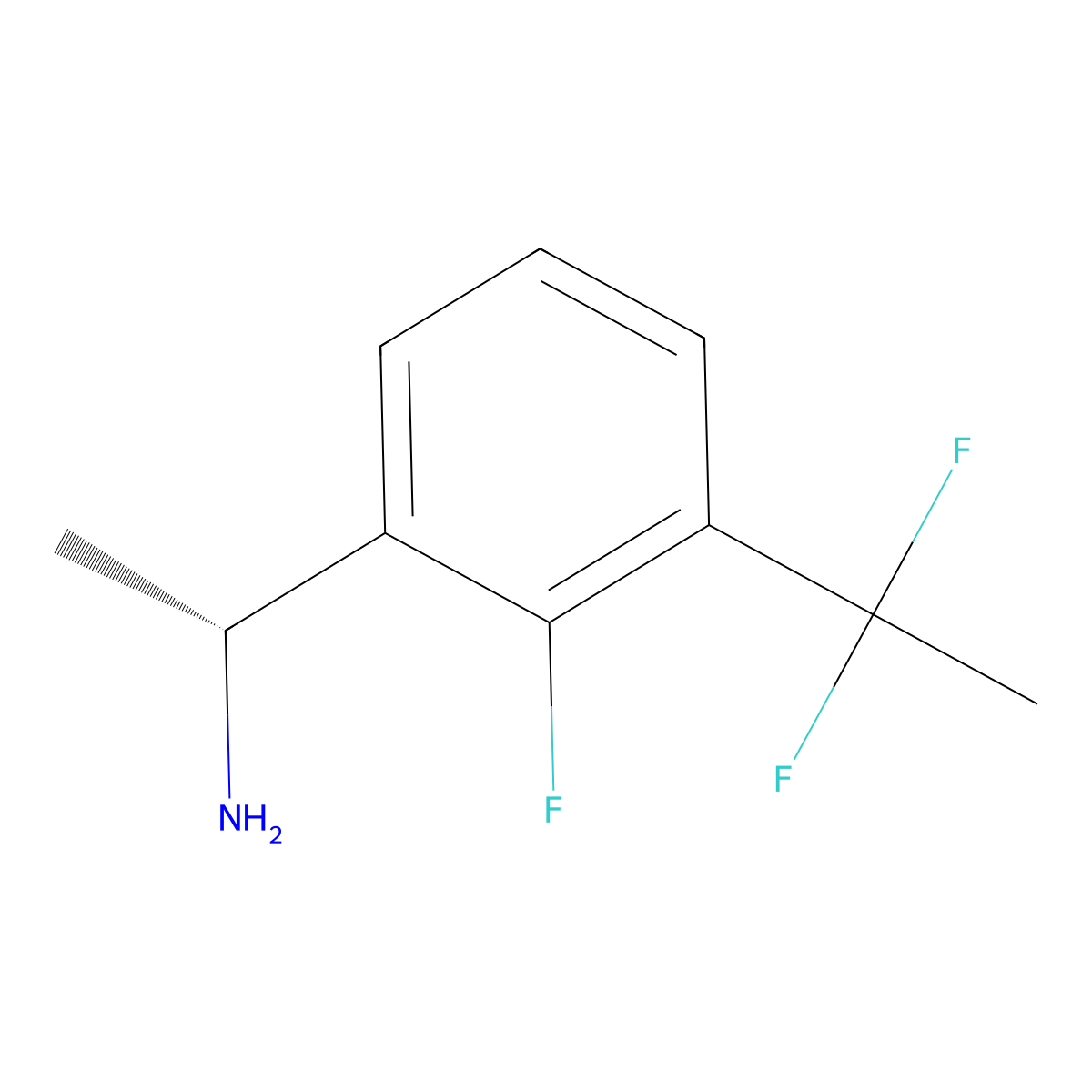 (R)-1-(3-(1,1-Difluoroethyl)-2-fluorophenyl)ethan-1-amine molecular structure, CAS 2359690-79-0