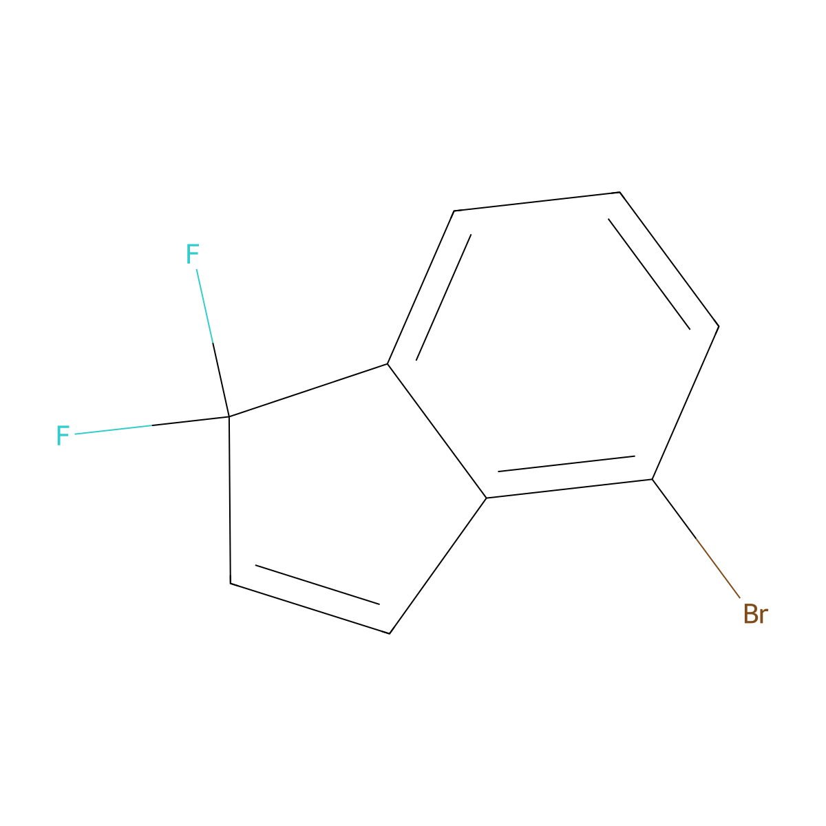 4-Bromo-1,1-difluoro-1H-indene molecular structure, CAS 2359693-26-6