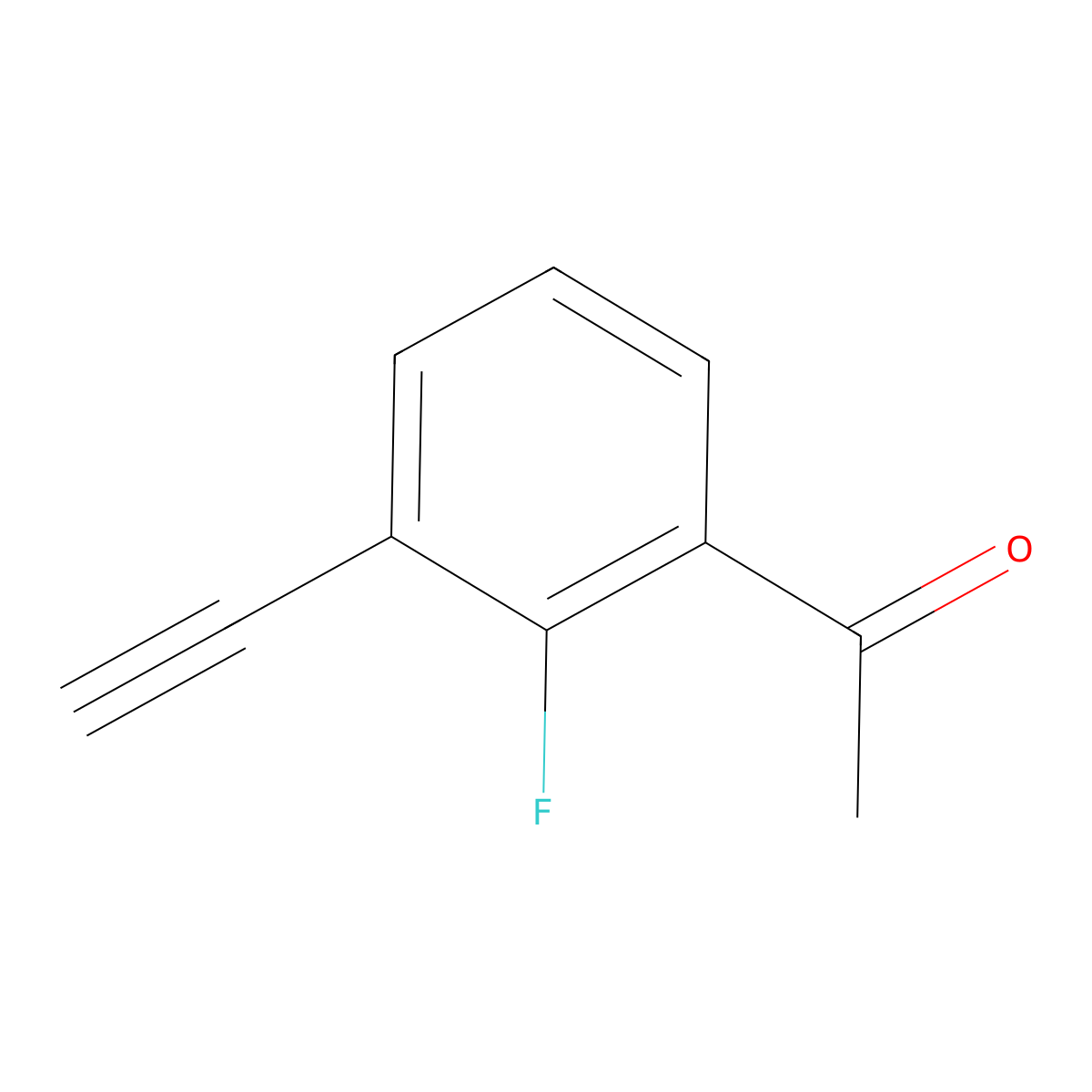 1-(3-Ethynyl-2-fluorophenyl)ethan-1-one molecular structure, CAS 2359693-43-7