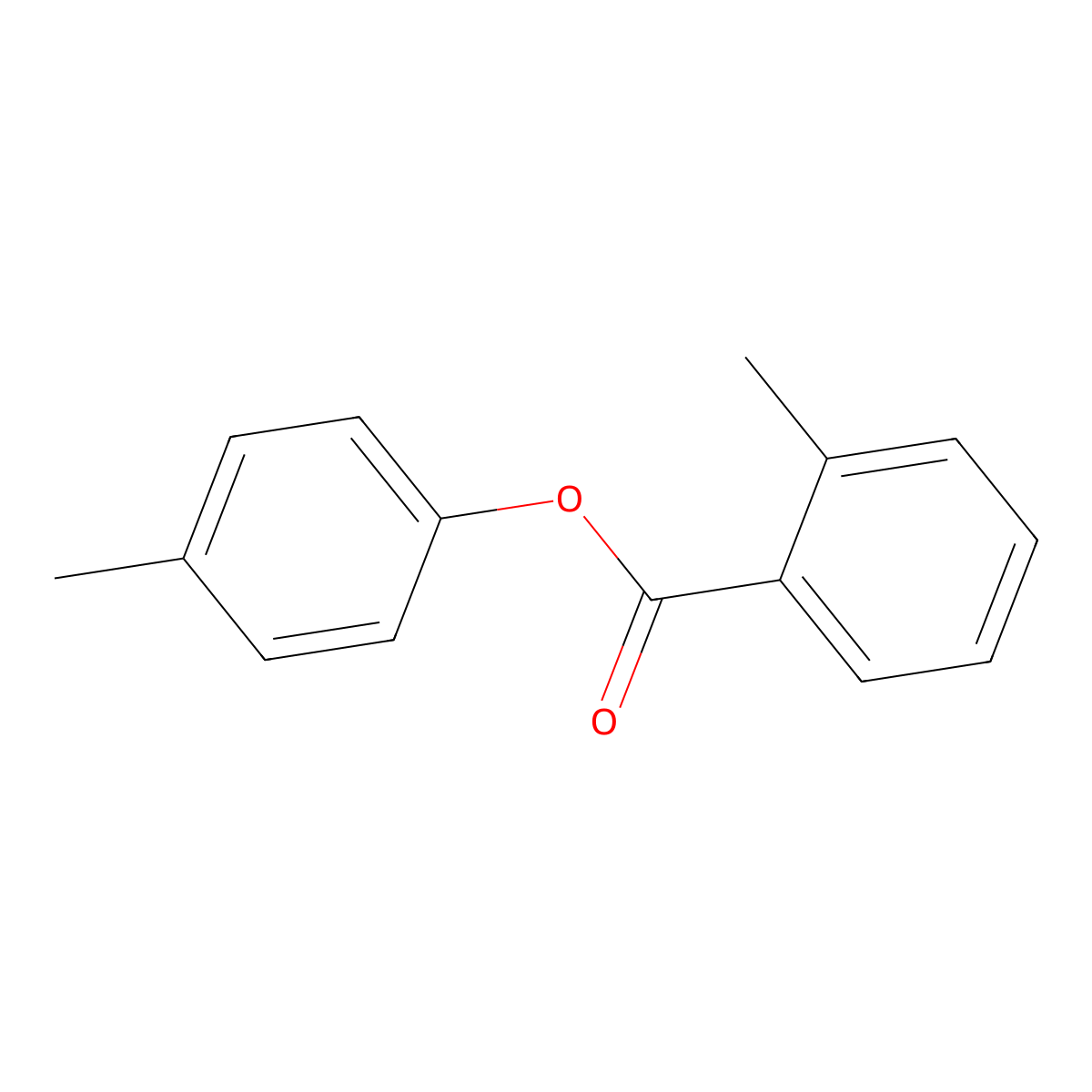 4-Methylphenyl 2-methylbenzoate molecular structure, CAS 23597-25-3
