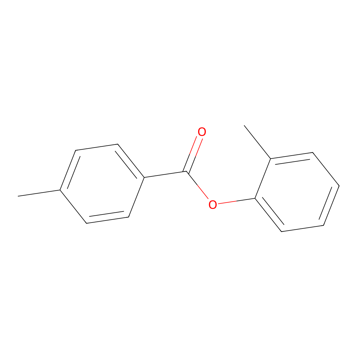 2-Methylphenyl 4-methylbenzoate molecular structure, CAS 23597-29-7