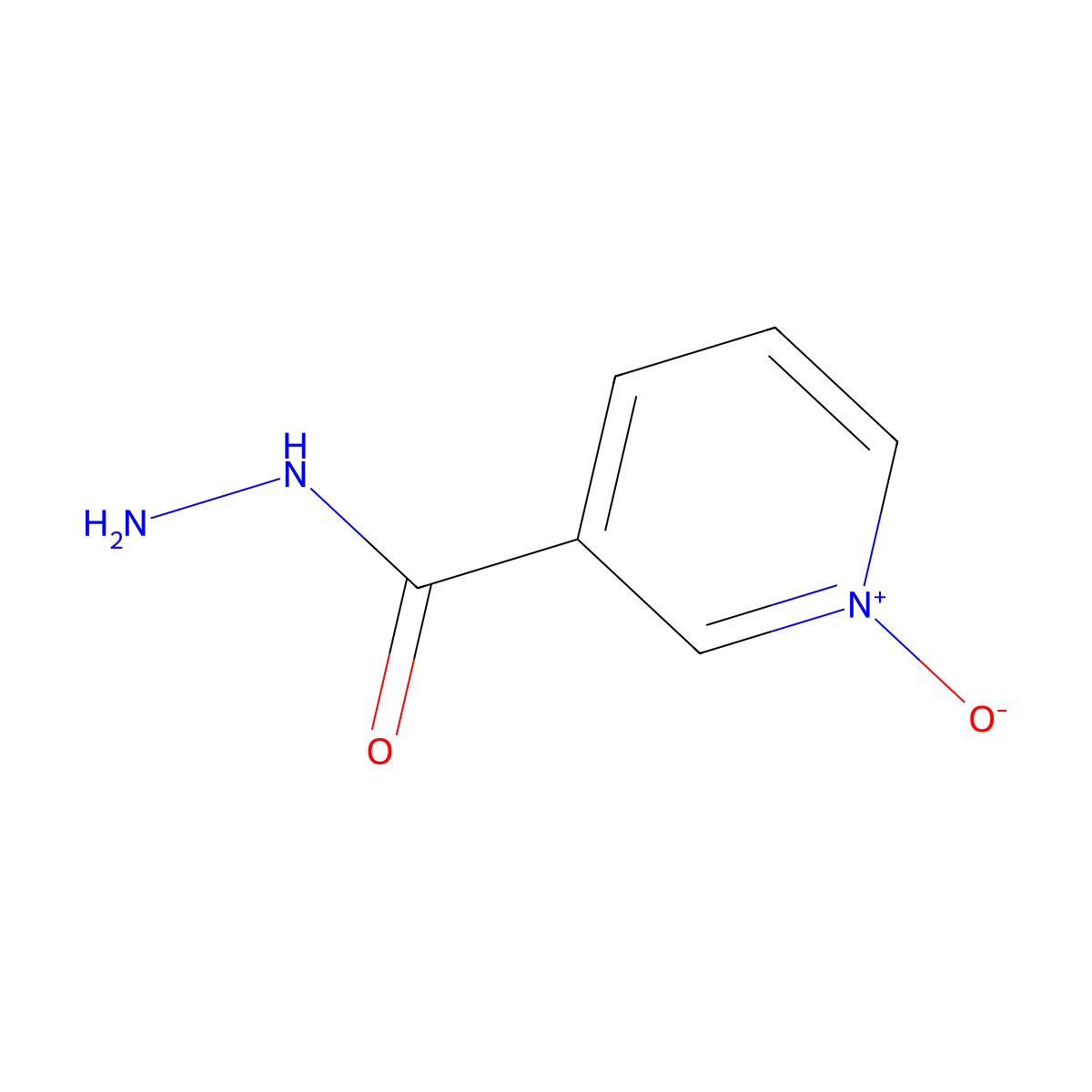 3-Pyridinecarboxylic acid, hydrazide, 1-oxide molecular structure, CAS 23597-85-5