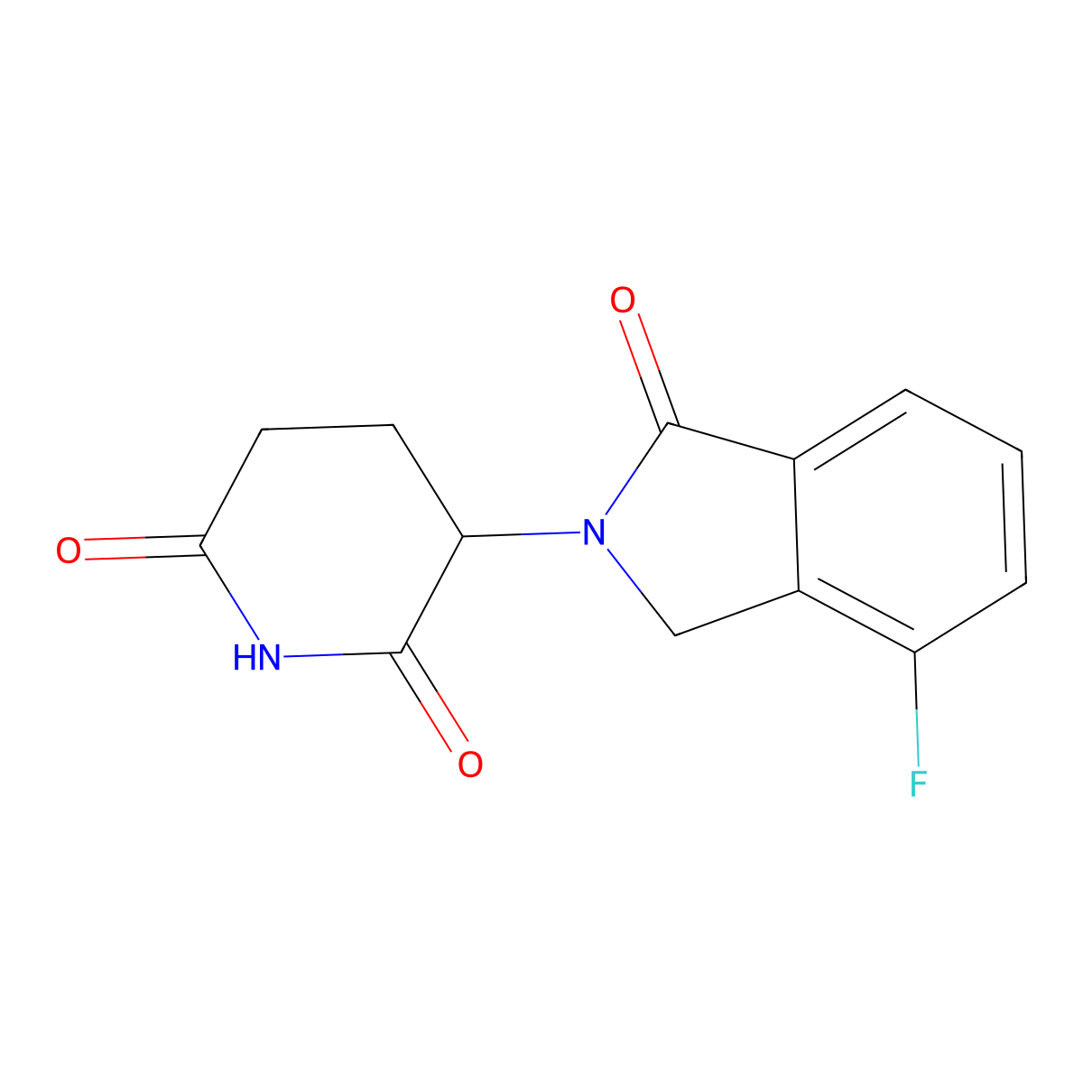 3-(4-Fluoro-1-oxoisoindolin-2-yl)piperidine-2,6-dione molecular structure, CAS 2359705-88-5