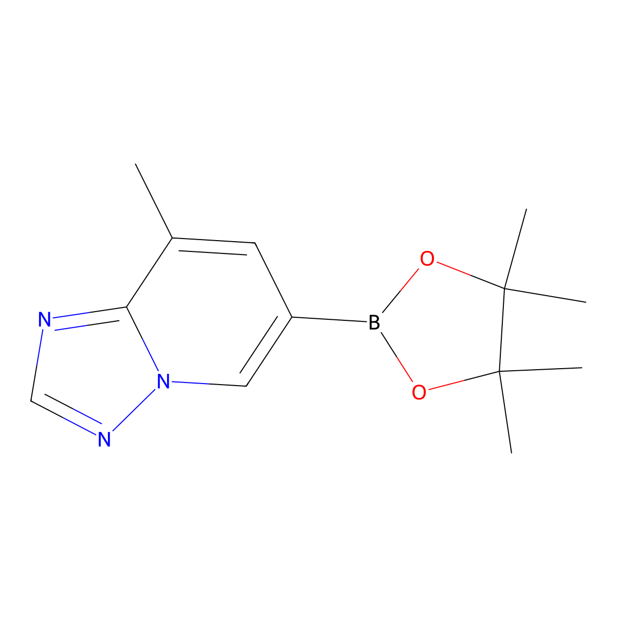 8-Methyl-6-(4,4,5,5-tetramethyl-1,3,2-dioxaborolan-2-yl)-[1,2,4]triazolo[1,5-a]pyridine molecular structure, CAS 2359716-39-3