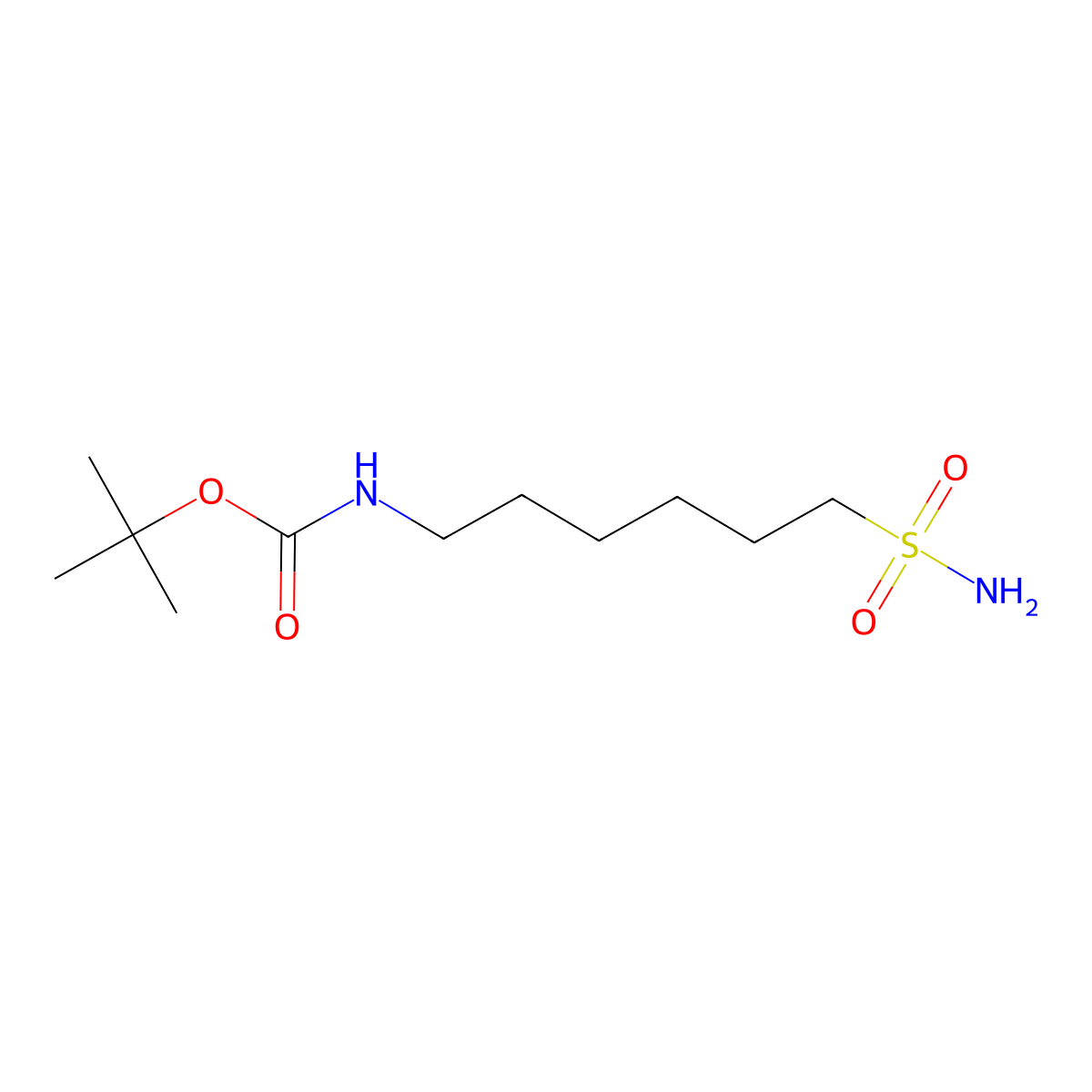 tert-butyl N-(6-sulfamoylhexyl)carbamate molecular structure, CAS 2359721-02-9