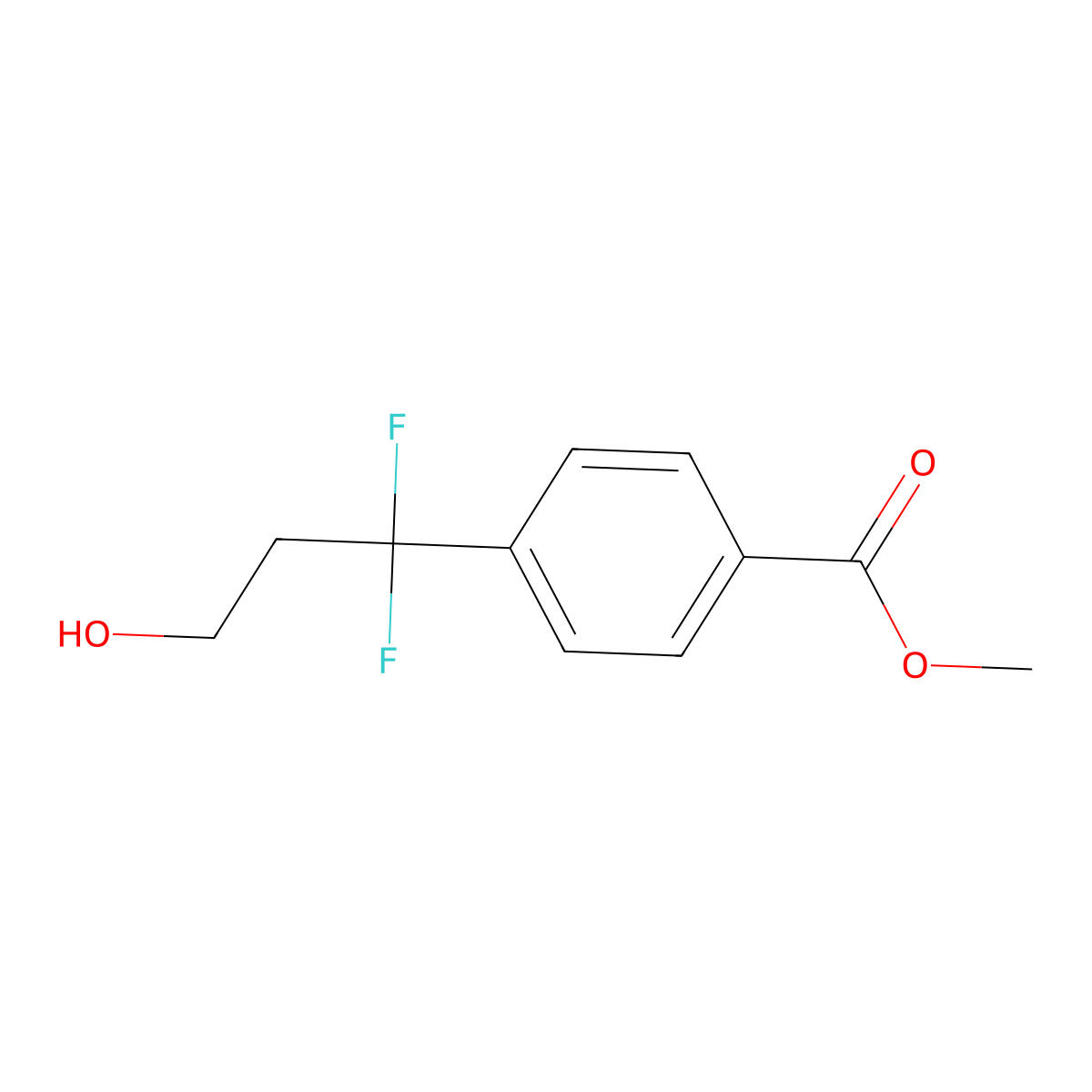 Methyl 4-(1,1-difluoro-3-hydroxypropyl)benzoate molecular structure, CAS 2359740-20-6