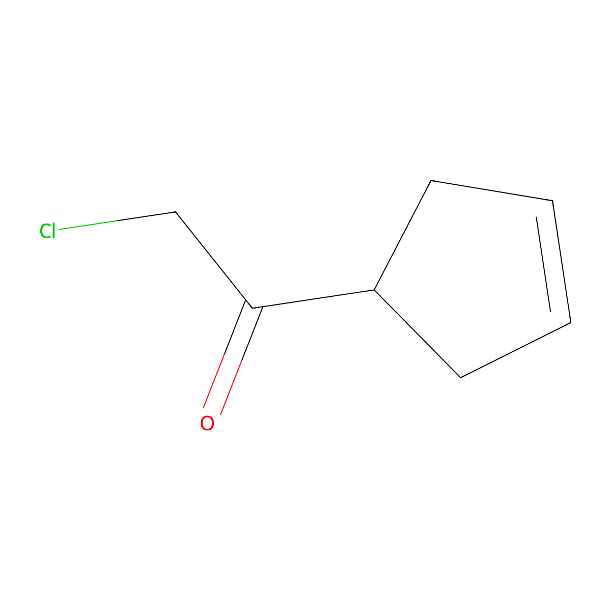 2-Chloro-1-(cyclopent-3-en-1-yl)ethan-1-one molecular structure, CAS 2359815-20-4