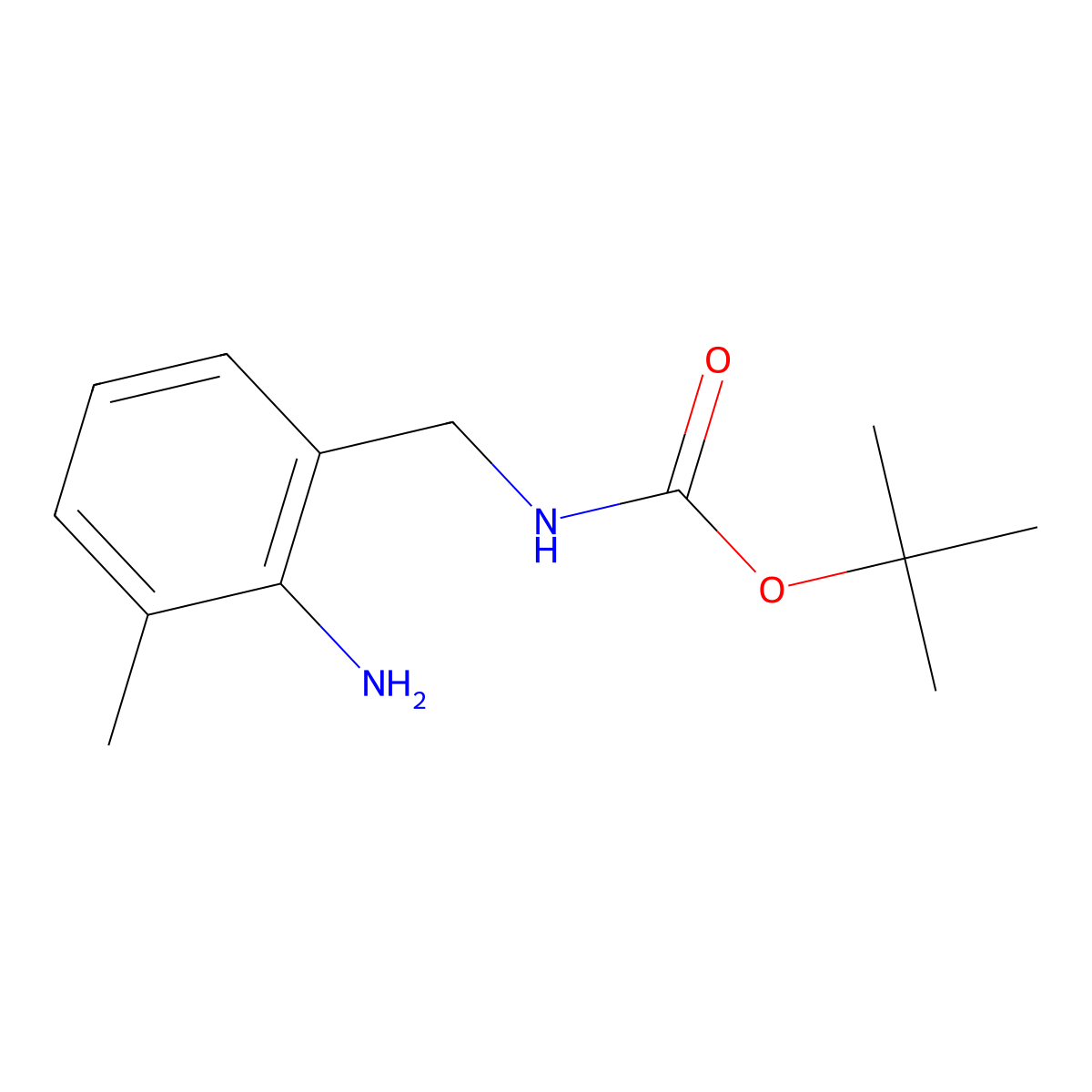 tert-butyl N-[(2-amino-3-methylphenyl)methyl]carbamate molecular structure, CAS 2359856-06-5