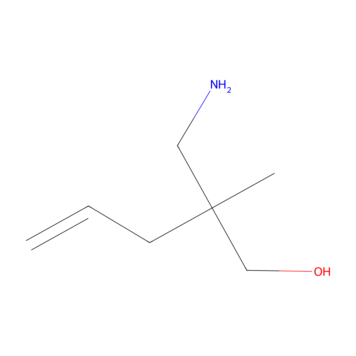2-(Aminomethyl)-2-methylpent-4-en-1-ol molecular structure, CAS 2359895-71-7
