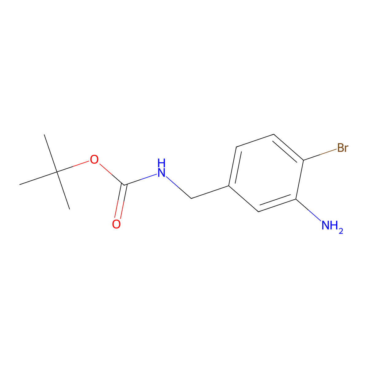 tert-Butyl 3-amino-4-bromobenzylcarbamate molecular structure, CAS 2359953-13-0