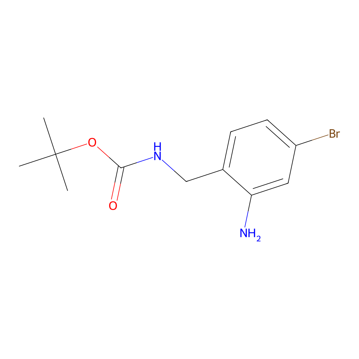 tert-butyl N-((2-amino-4-bromophenyl)methyl)carbamate molecular structure, CAS 2359957-92-7