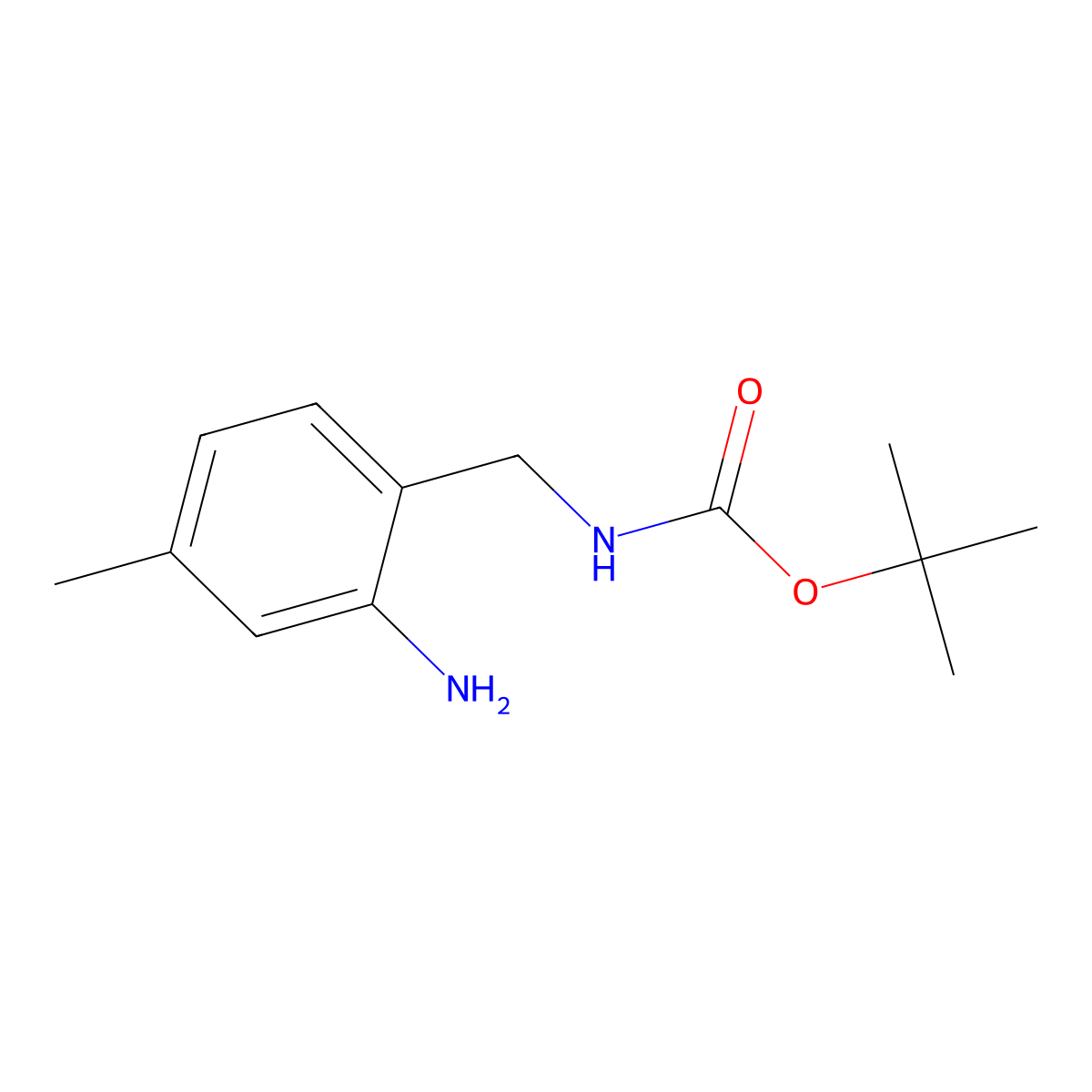 tert-butyl N-[(2-amino-4-methylphenyl)methyl]carbamate molecular structure, CAS 2359961-88-7